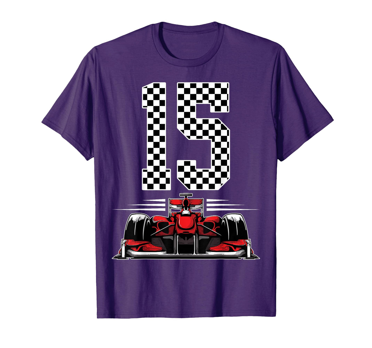 15Th Birthday Race Car Fifteen 15 T-Shirt - Fun Novelty Design Men Women - T-Shirt, Sweatshirt, Hoodie
