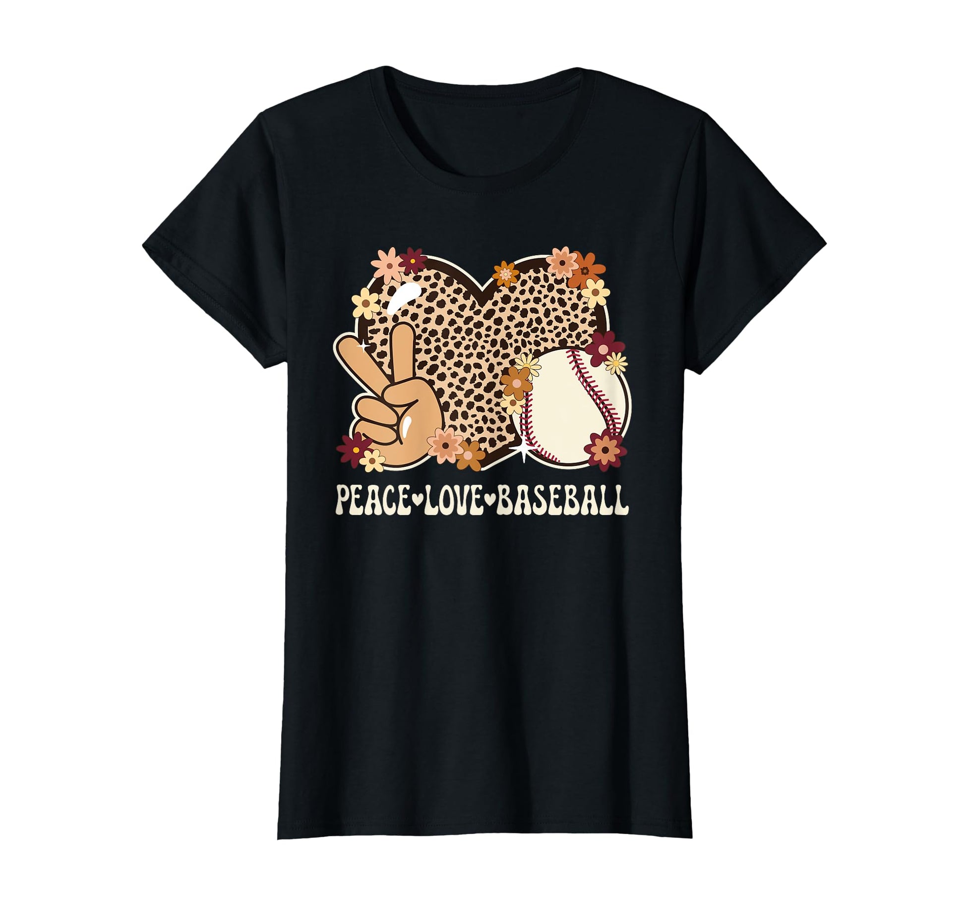 Peace Love Baseball Lover Outfit T-Shirt - Fun Novelty Design Unisex - T-Shirt, Sweatshirt, Hoodie