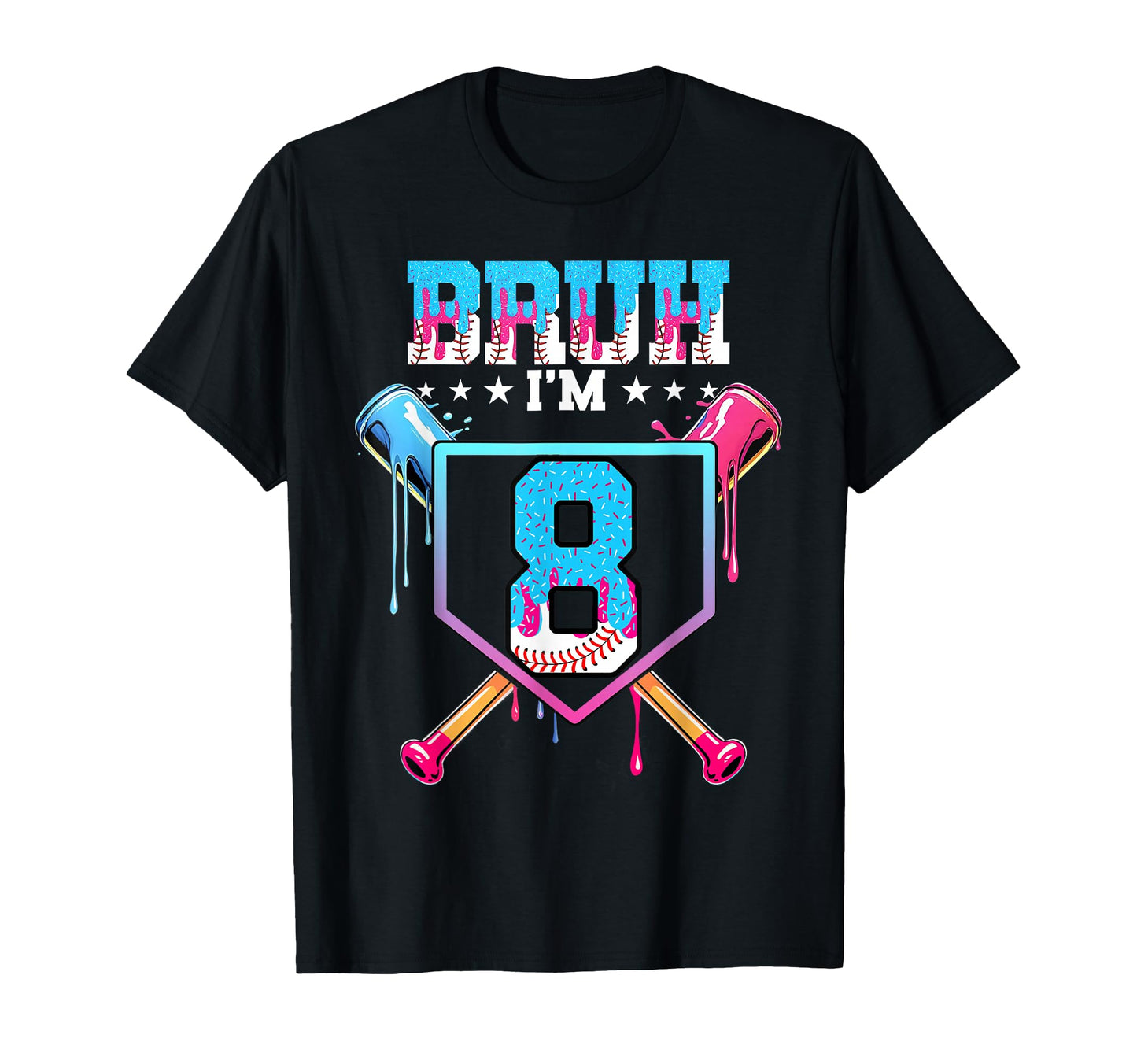 Bruh 8Th Birthday Baseball Ice Cream T-Shirt - Streetwear Style Men Women - T-Shirt, Sweatshirt, Hoodie