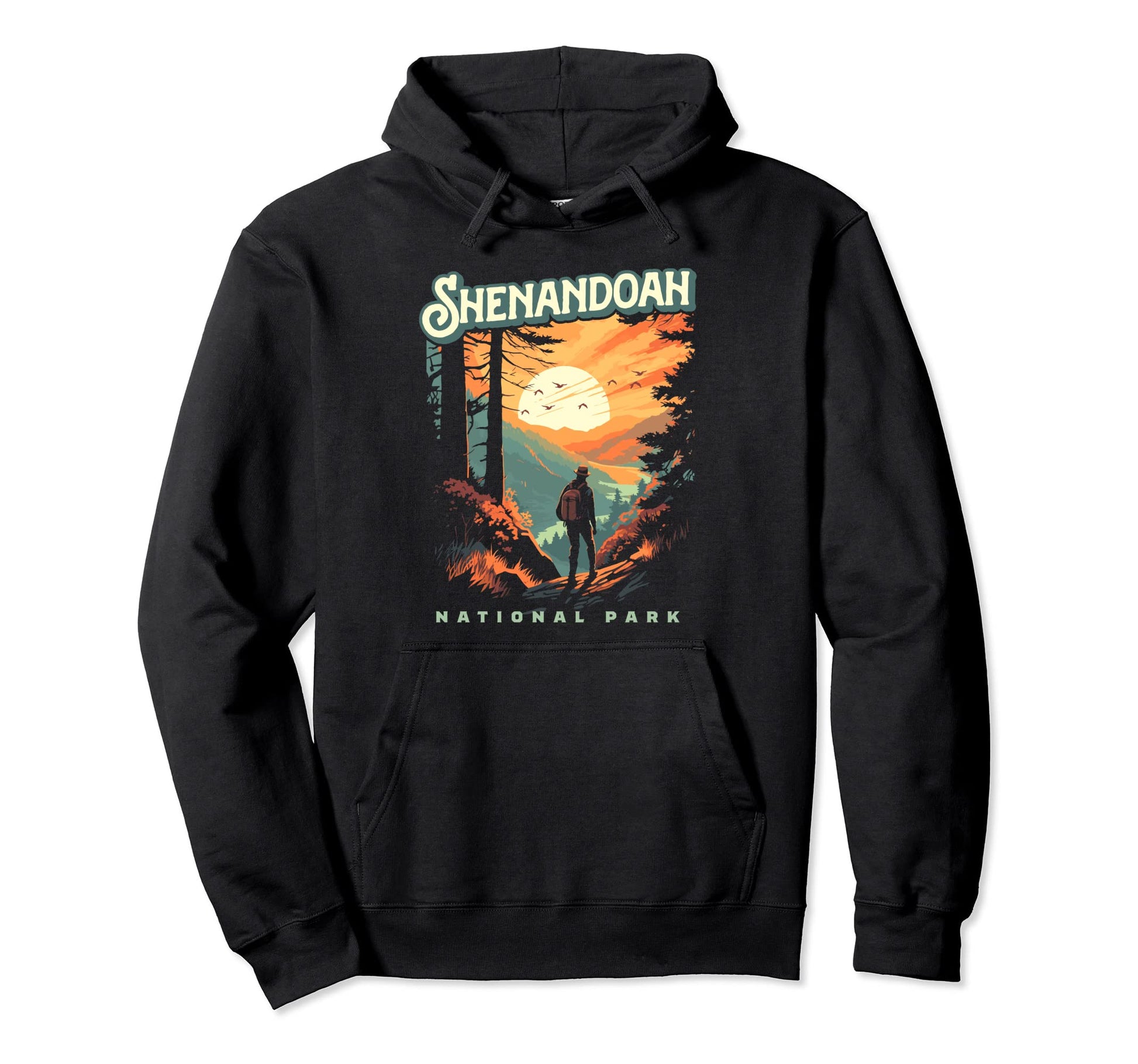 Shenandoah Virginia Hiking National Hoodie - Trendy Graphic for Adults - T-Shirt, Sweatshirt, Hoodie