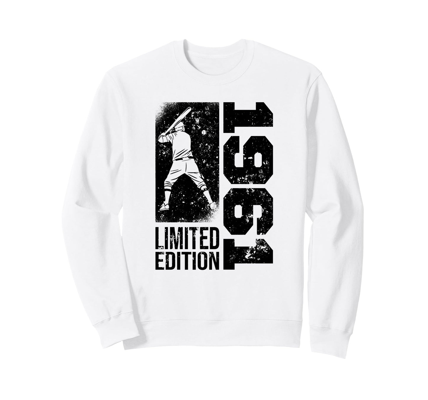 Baseball Player Born 1961 Birthday Sweatshirt - Graphic Print for Adults - T-Shirt, Sweatshirt, Hoodie