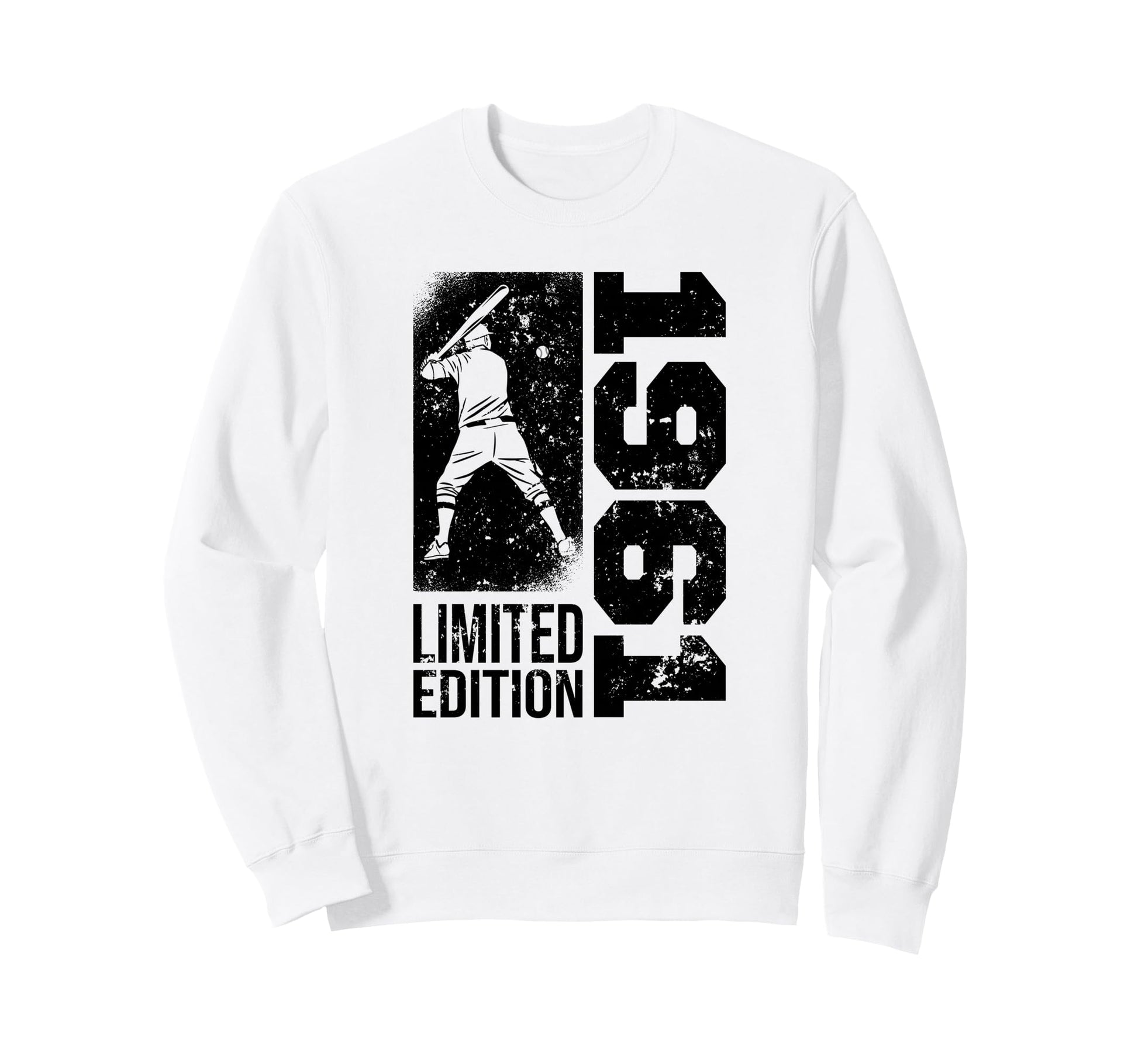 Baseball Player Born 1961 Birthday Sweatshirt - Graphic Print for Adults - T-Shirt, Sweatshirt, Hoodie