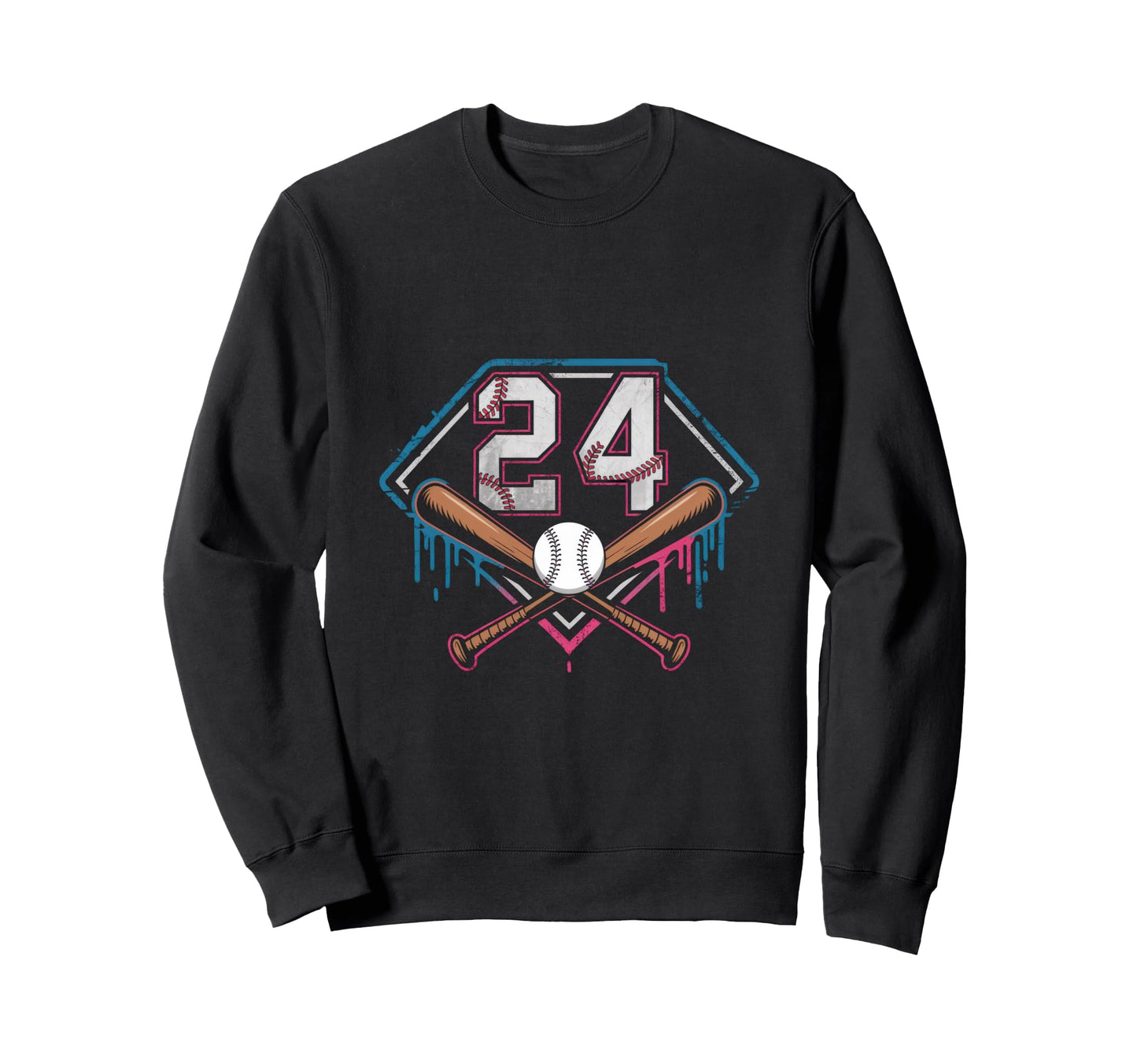 Baseball Home Ice Cream 24Th Sweatshirt - Aesthetic Graphic for Adults - T-Shirt, Sweatshirt, Hoodie