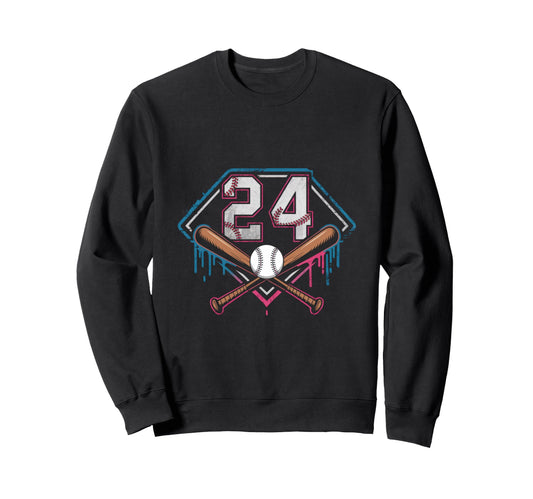 Baseball Home Ice Cream 24Th Sweatshirt - Aesthetic Graphic for Adults - T-Shirt, Sweatshirt, Hoodie