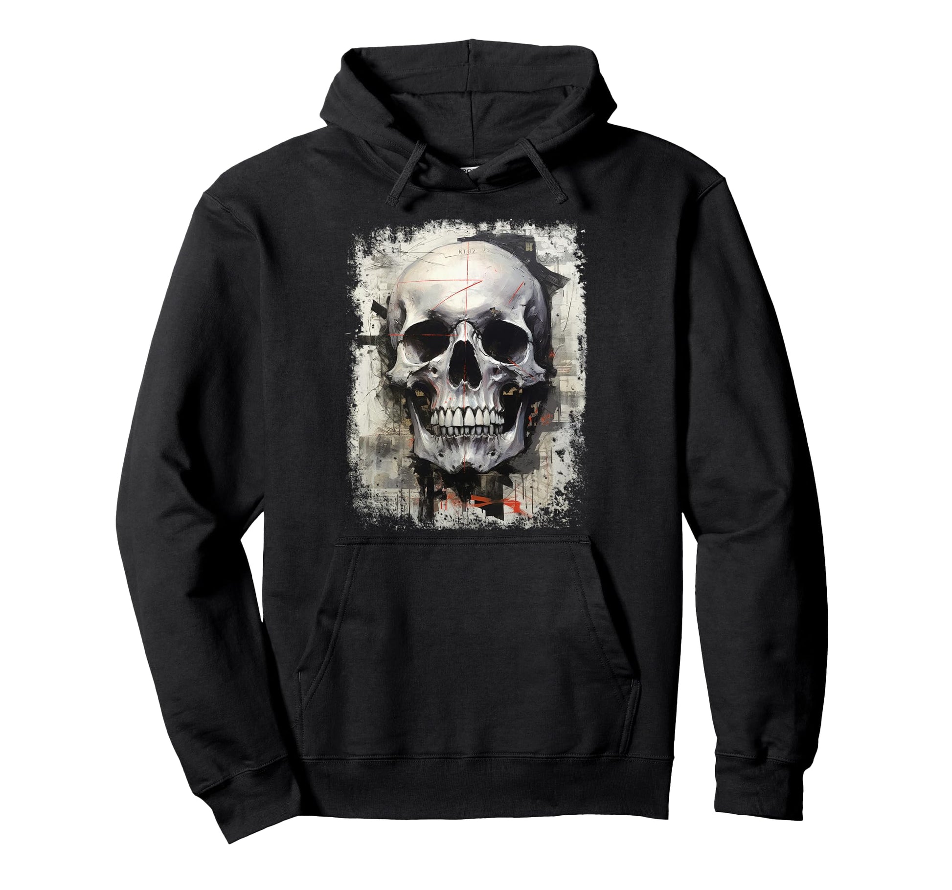 Aesthetic Streetwear Skull Hoodie - Novelty Apparel Unisex - T-Shirt, Sweatshirt, Hoodie