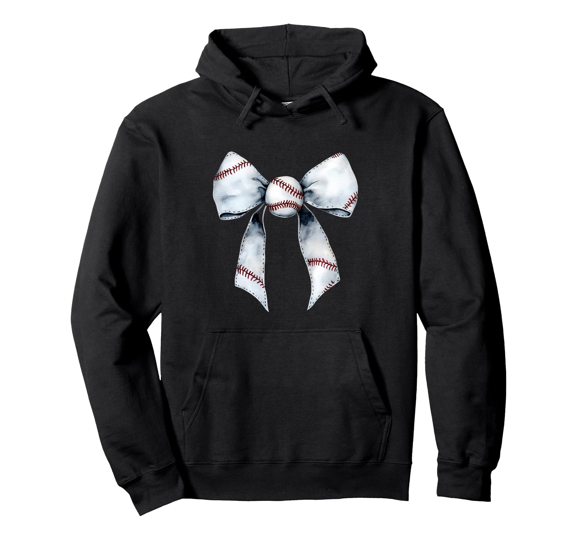Baseball Coquette Bow Baseball Mom Hoodie - Novelty Apparel Unisex - T-Shirt, Sweatshirt, Hoodie