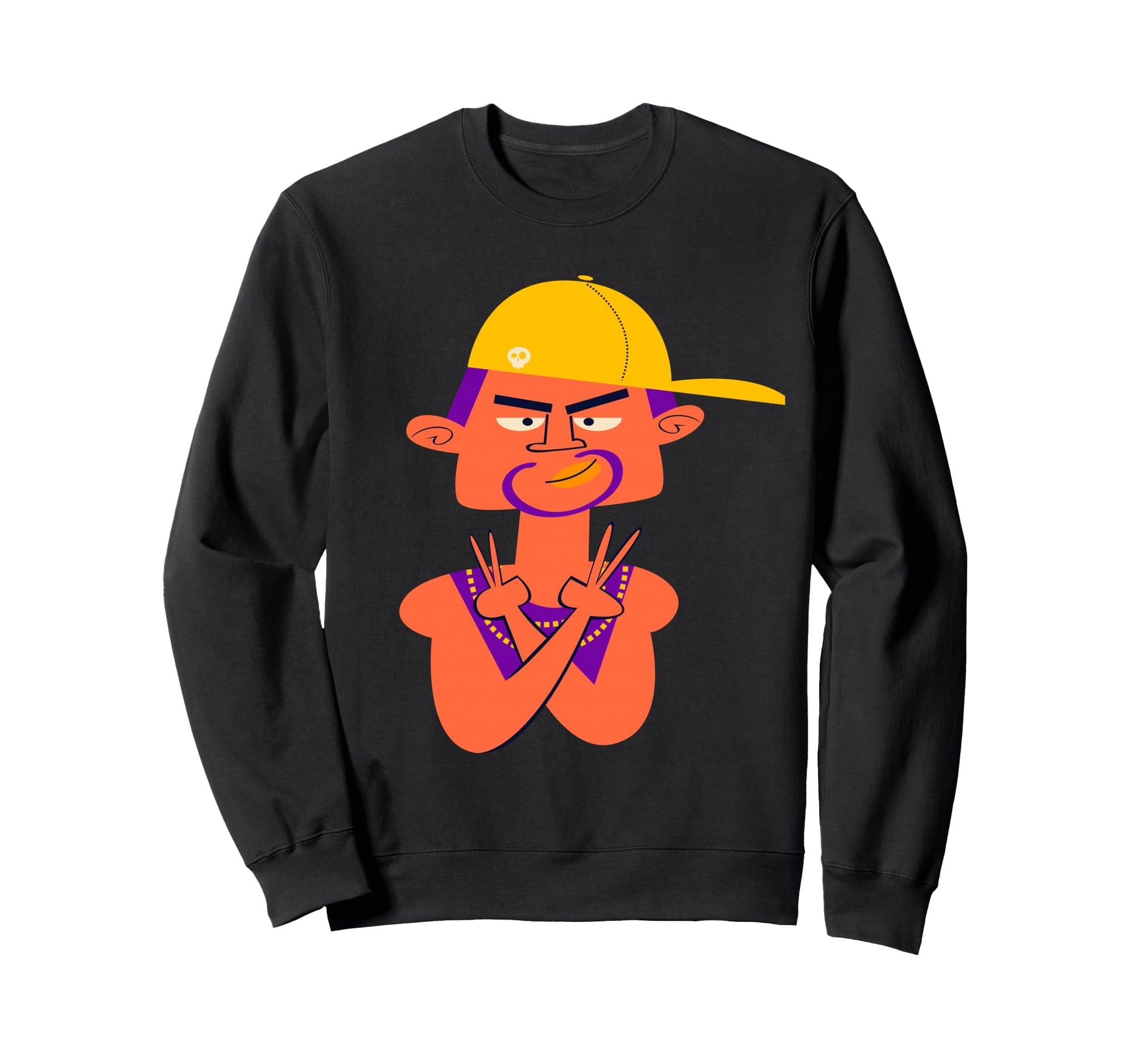 Dude Skull Cap Guys Male Due Funny Sweatshirt - Graphic Print Men Women - T-Shirt, Sweatshirt, Hoodie