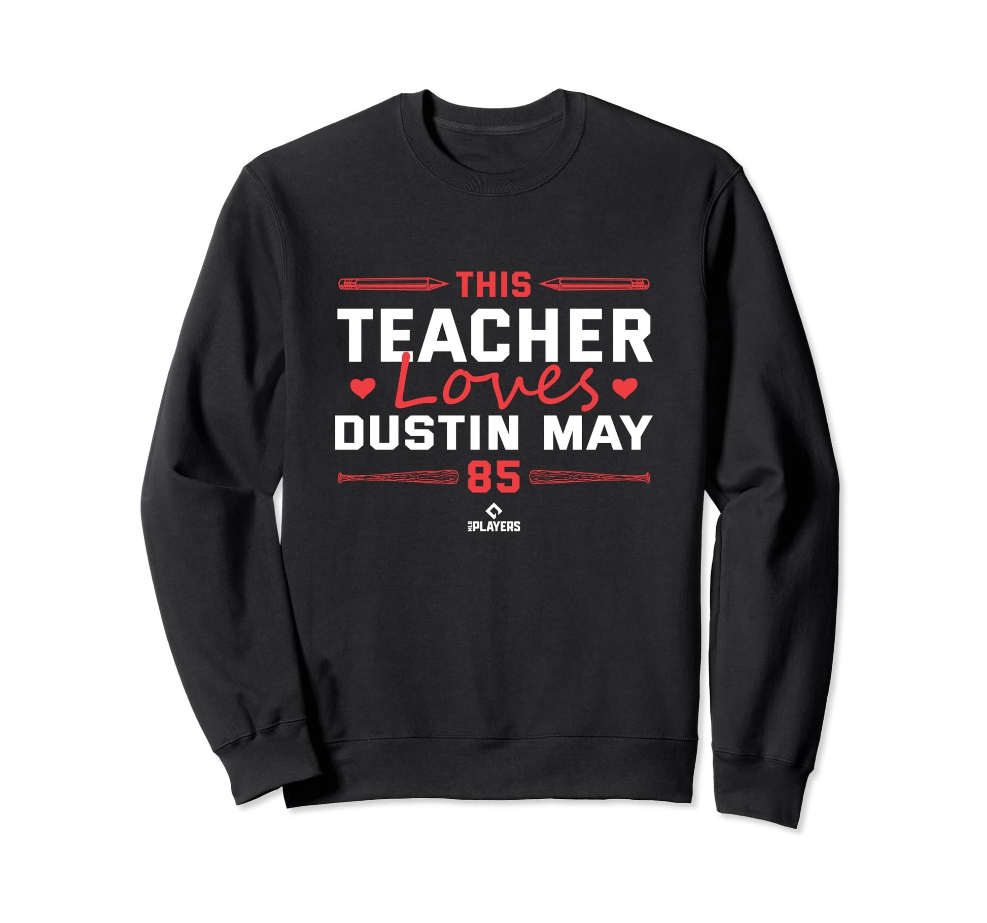 This Teacher Loves Dustin May Sweatshirt - Minimalist Print for Adults - T-Shirt, Sweatshirt, Hoodie