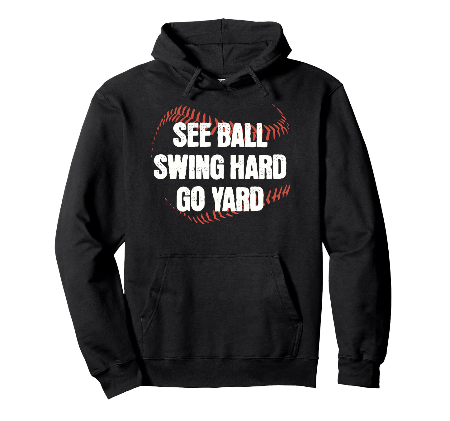 Funny Baseball Seams Home Run See Hoodie - Custom Art Print for Adults - T-Shirt, Sweatshirt, Hoodie