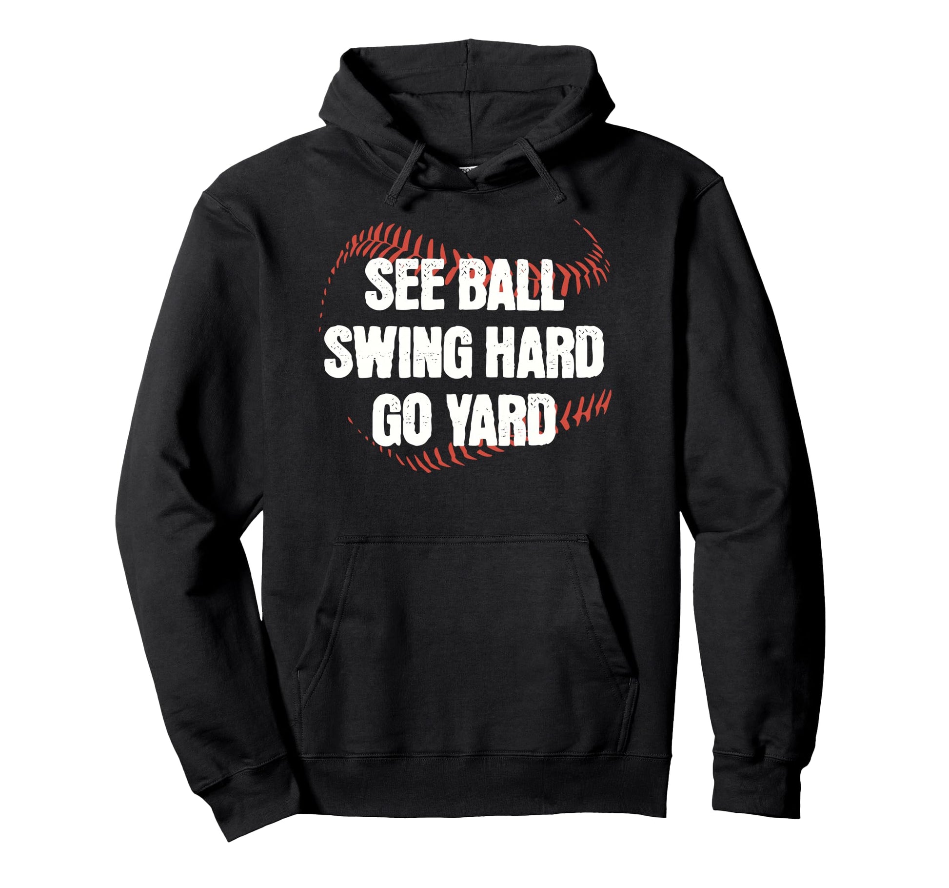 Funny Baseball Seams Home Run See Hoodie - Custom Art Print for Adults - T-Shirt, Sweatshirt, Hoodie
