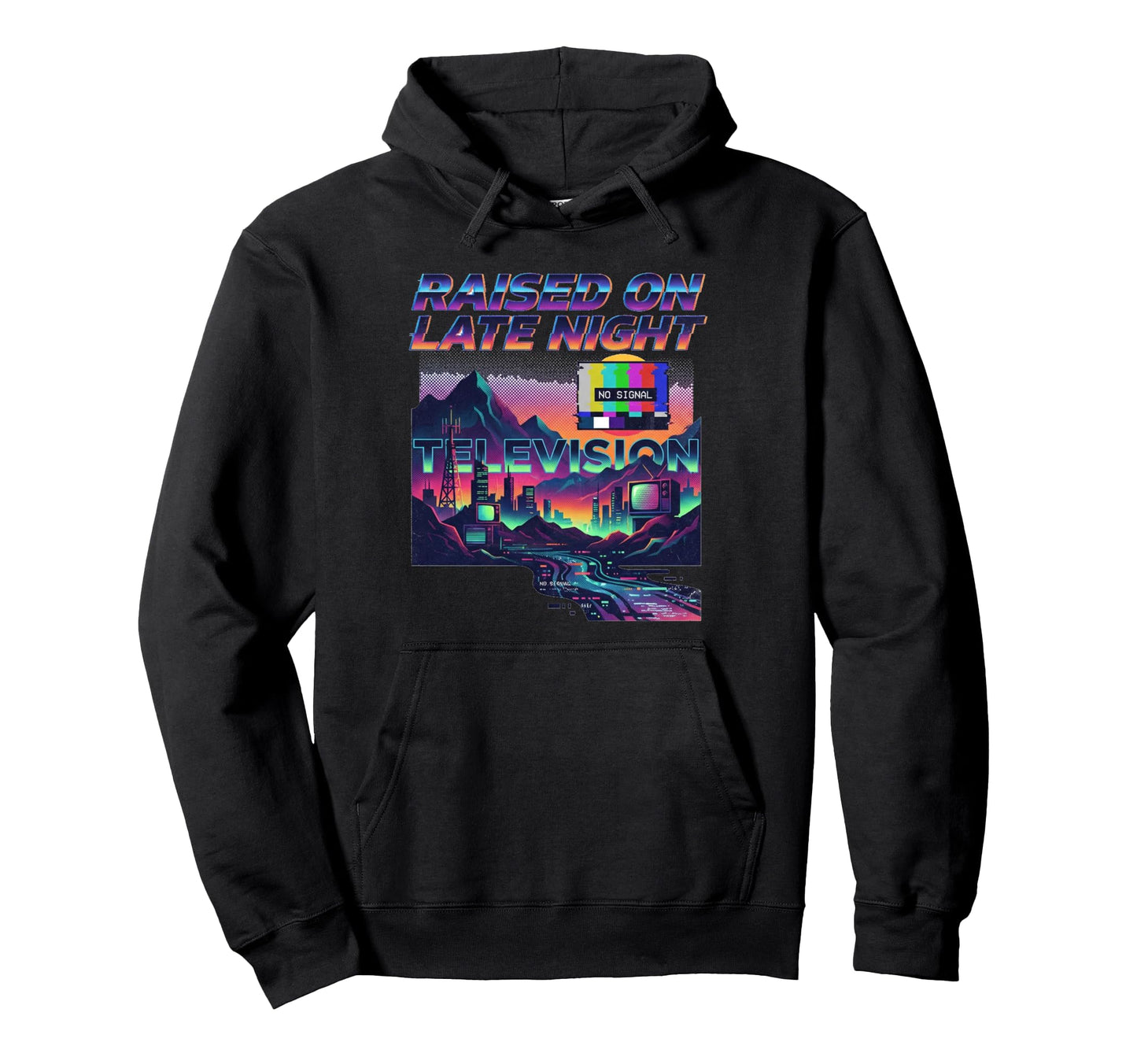 1980S Nostalgia Late Night T V 80S Hoodie - Custom Art Print for Adults - T-Shirt, Sweatshirt, Hoodie