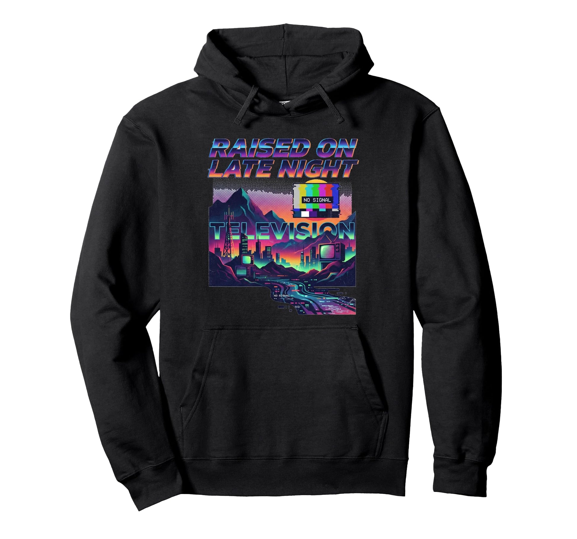 1980S Nostalgia Late Night T V 80S Hoodie - Custom Art Print for Adults - T-Shirt, Sweatshirt, Hoodie