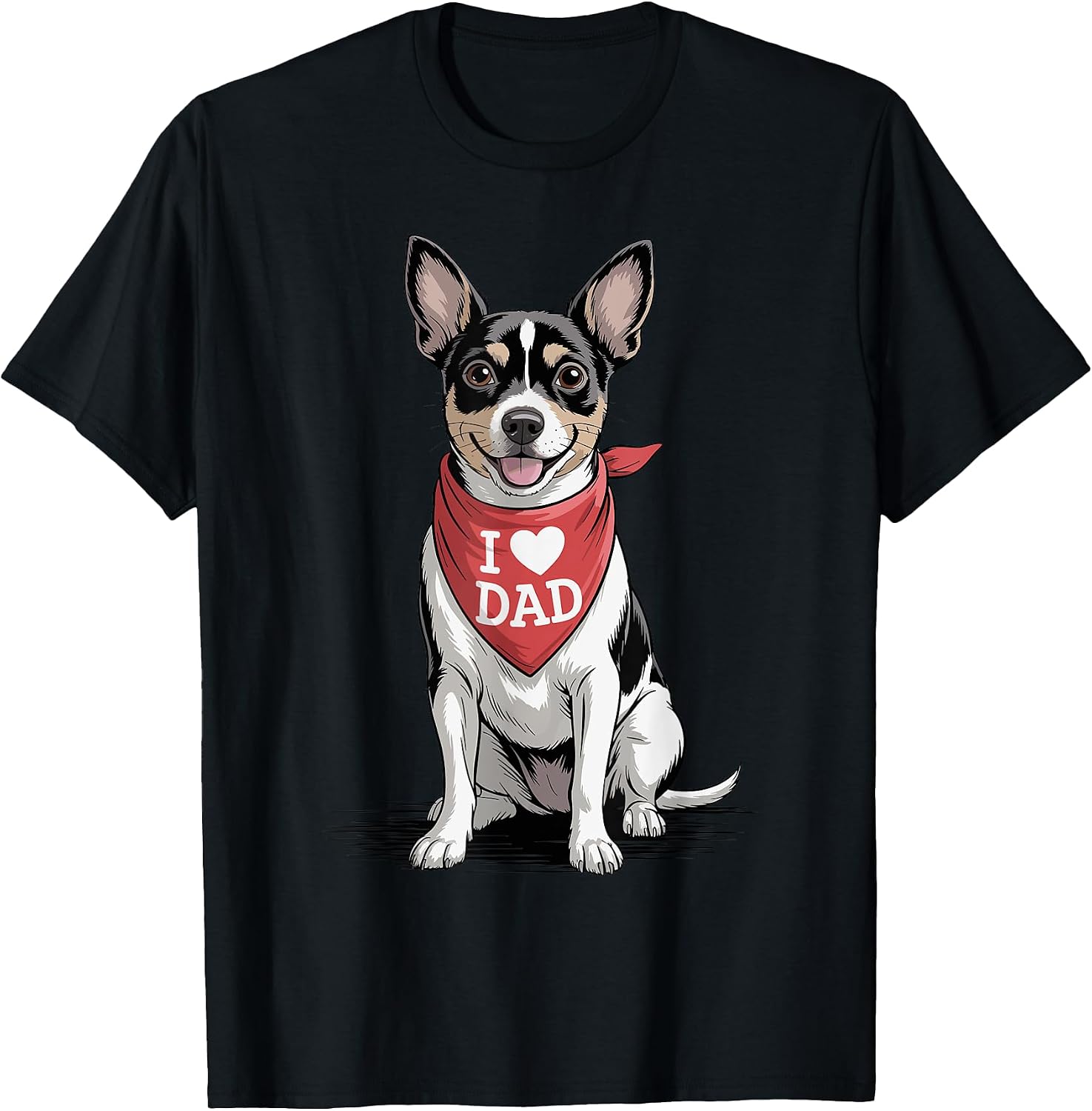 I Love Dad Rat Terrier Lover Dog Father's Day - Adult & Kids T-Shirts, Sweatshirts & Hoodies apparel design preview 1