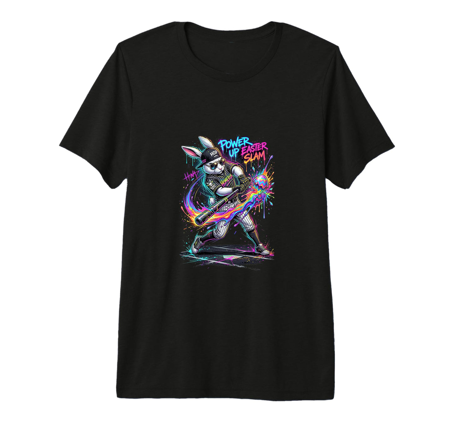 Funny Dripping Drip Rabbit Bunny Baseball T-Shirt - Trendy Graphic Unisex - T-Shirt, Sweatshirt, Hoodie