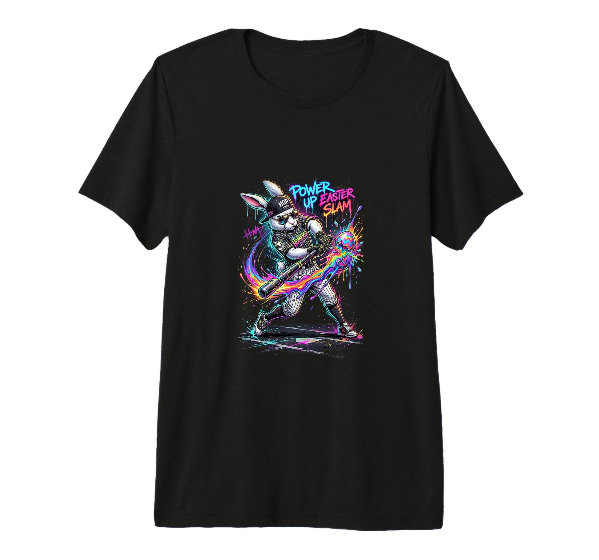Funny Dripping Drip Rabbit Bunny Baseball T-Shirt - Trendy Graphic Unisex - T-Shirt, Sweatshirt, Hoodie