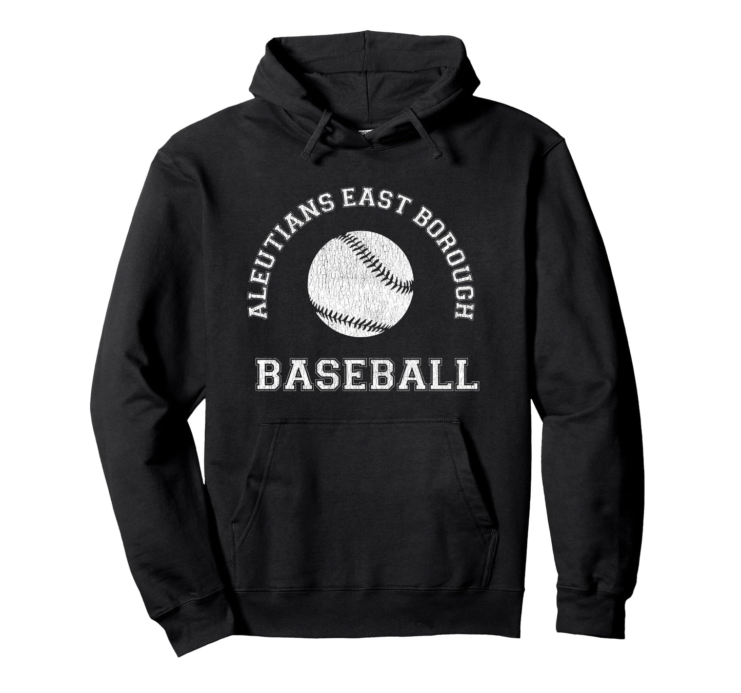 Aleutians East Borough Baseball Distressed Hoodie - Graphic Print Men Women - T-Shirt, Sweatshirt, Hoodie