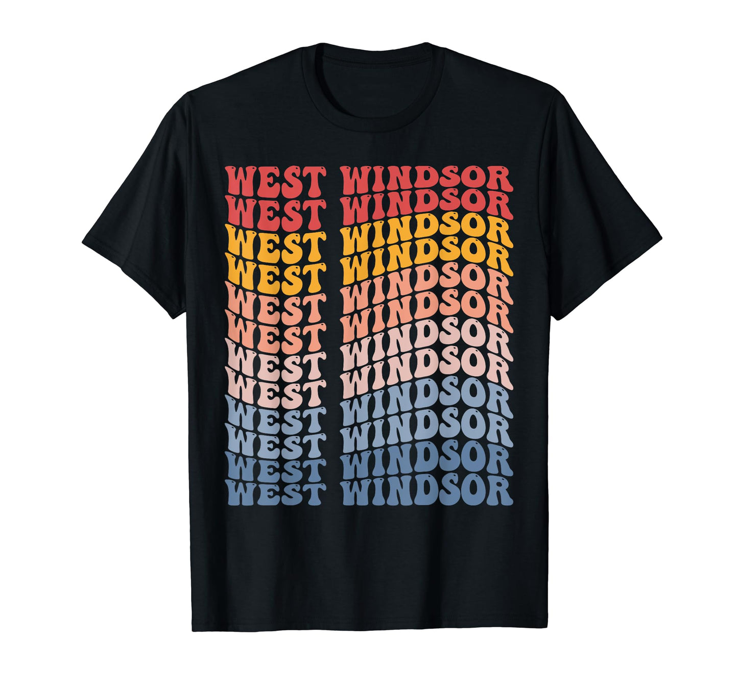 West Windsor City Groovy T-Shirt - Casual Everyday Wear Men Women - T-Shirt, Sweatshirt, Hoodie