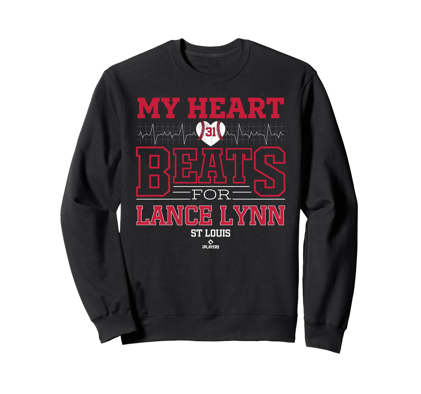 My Heart Beats Lance Lynn St Louis Sweatshirt - Trendy Graphic Men Women - T-Shirt, Sweatshirt, Hoodie