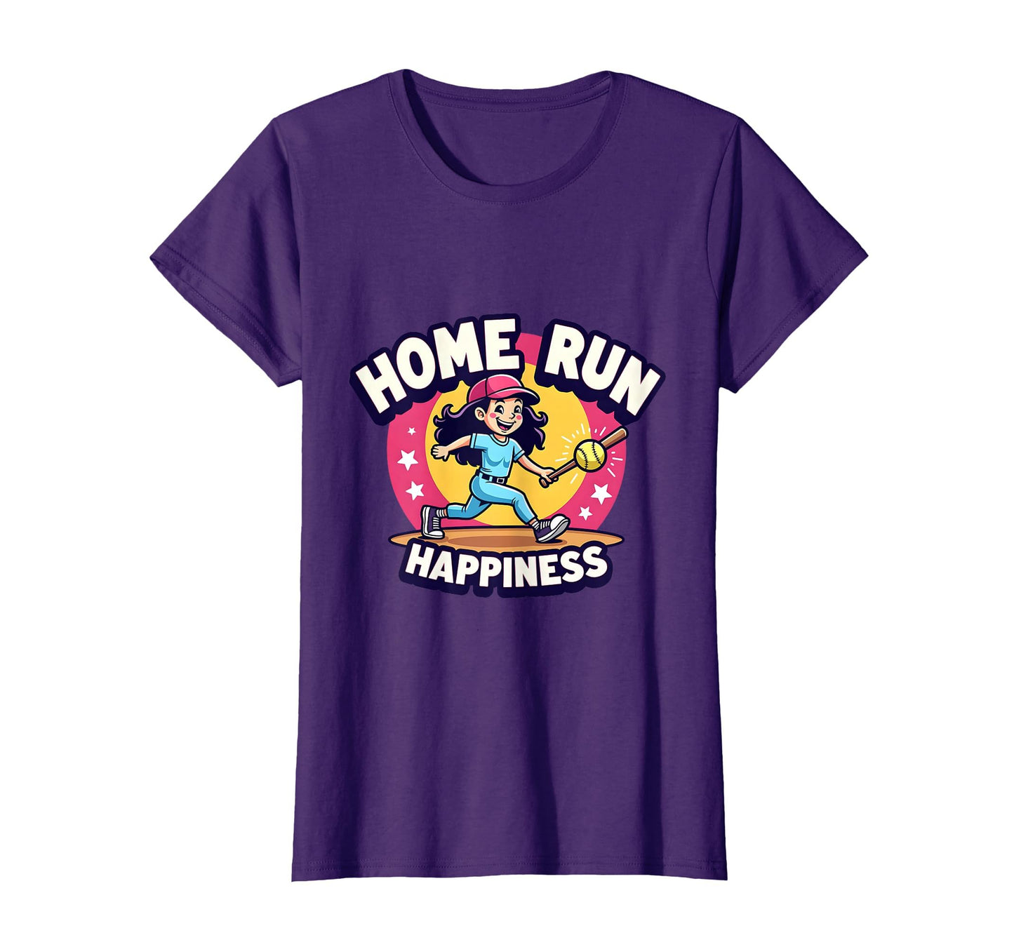 Home Run Happiness Softball T-Shirt - Graphic Print for Adults - T-Shirt, Sweatshirt, Hoodie