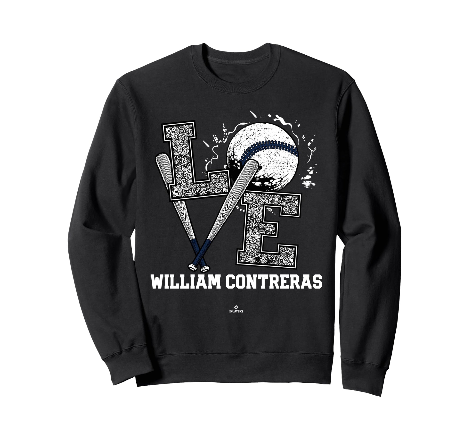 Distressed Baseball Love William Sweatshirt - Aesthetic Graphic Men Women - T-Shirt, Sweatshirt, Hoodie