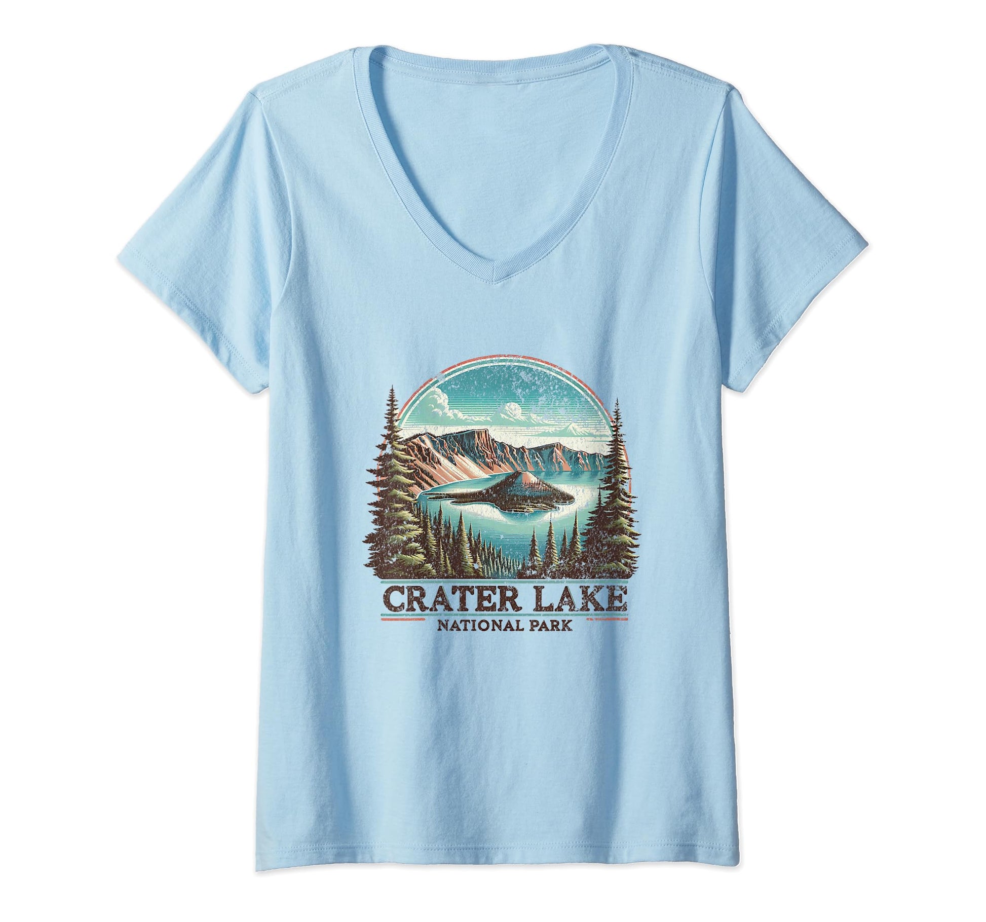 Crater Lake National Park Oregon Sweatshirt - Minimalist Print Men Women - T-Shirt, Sweatshirt, Hoodie