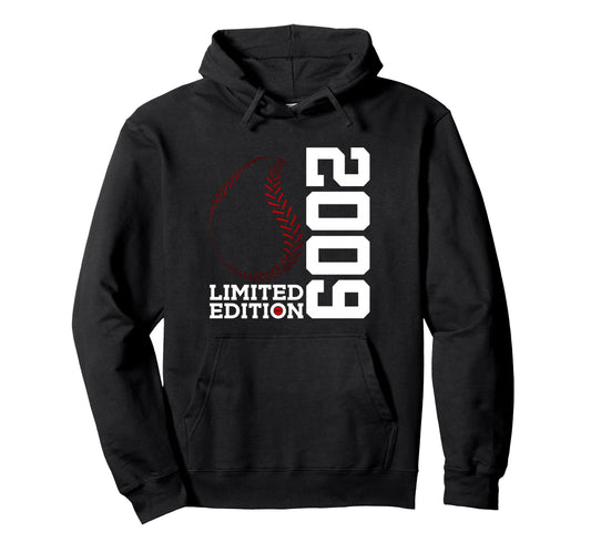 17Th Birthday Baseball 2009 Hoodie - Trendy Graphic for Adults - T-Shirt, Sweatshirt, Hoodie