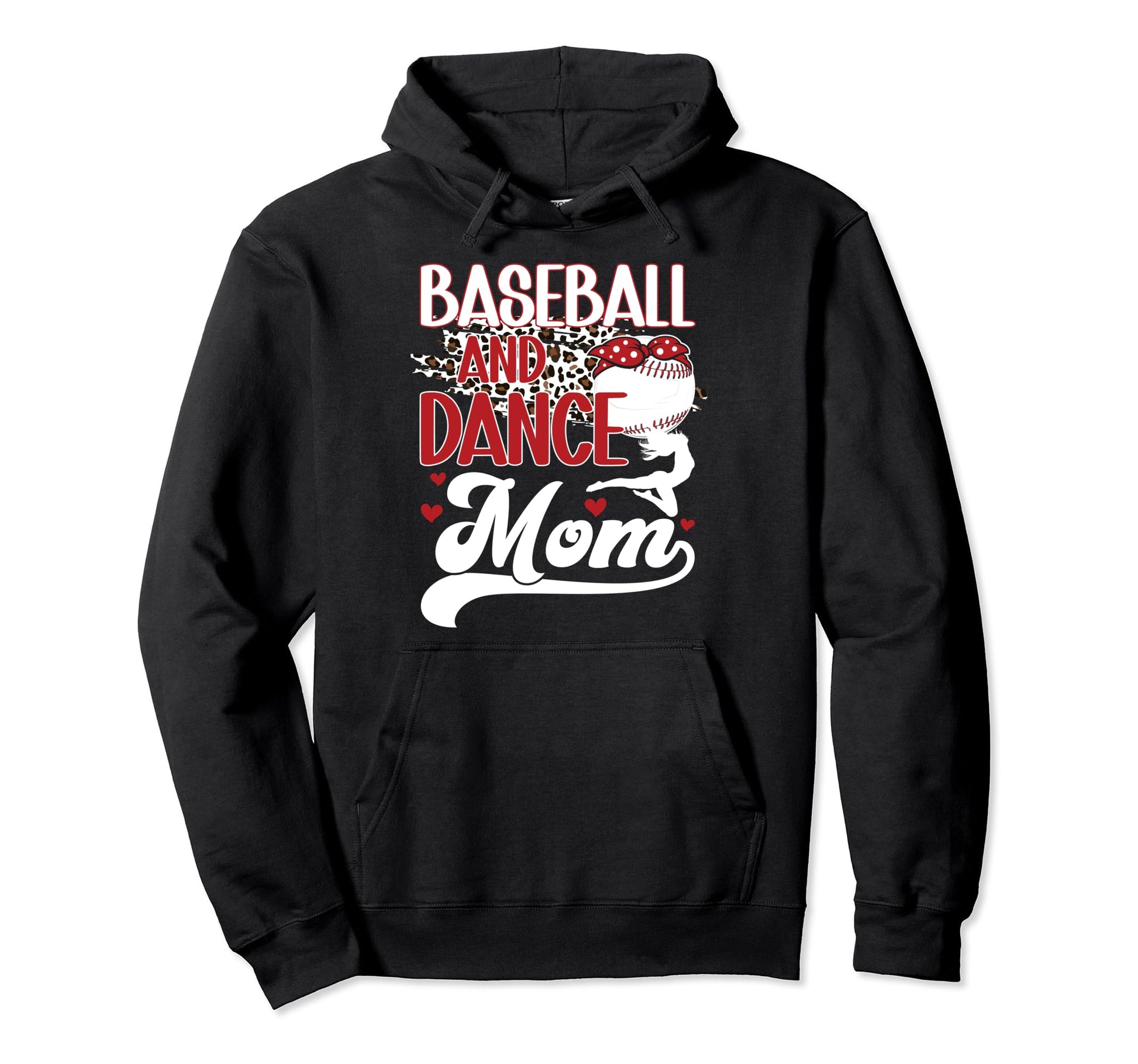 Baseball And Dance Mom Leopard Dancer Hoodie - Minimalist Print Men Women - T-Shirt, Sweatshirt, Hoodie