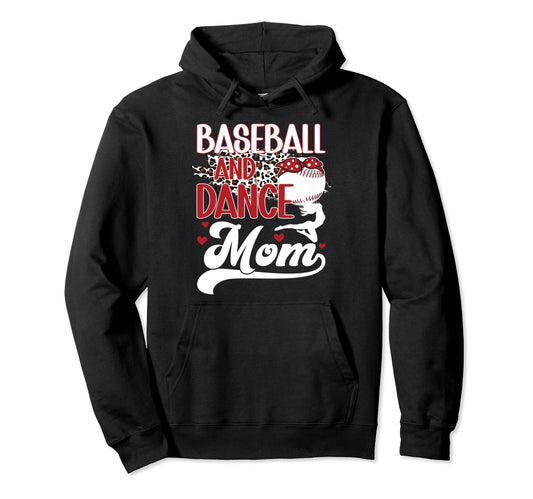 Baseball And Dance Mom Leopard Dancer Hoodie - Minimalist Print Men Women - T-Shirt, Sweatshirt, Hoodie