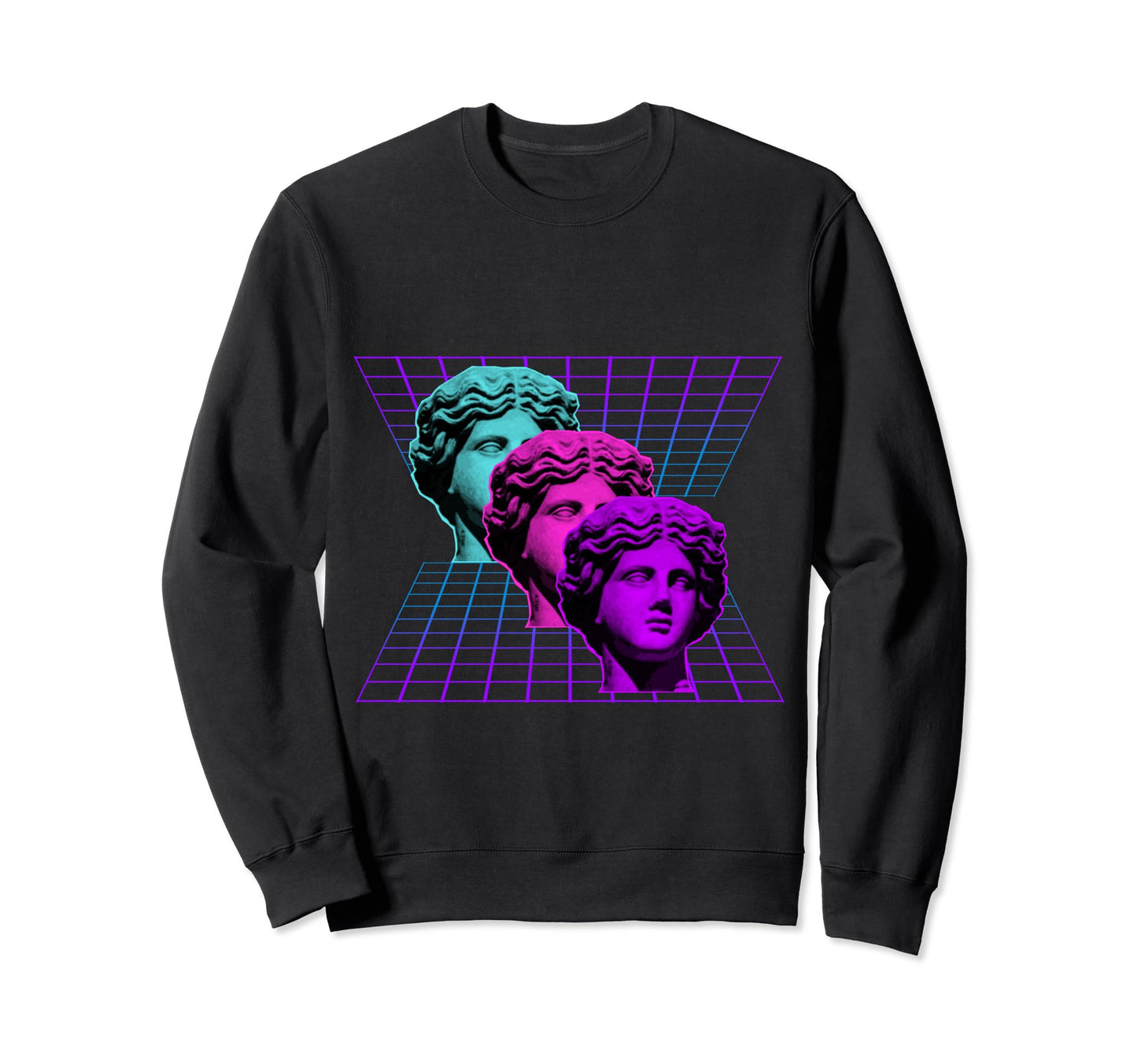 Aesthetic Greek Statue Vaporwave Sweatshirt - Aesthetic Graphic Unisex - T-Shirt, Sweatshirt, Hoodie
