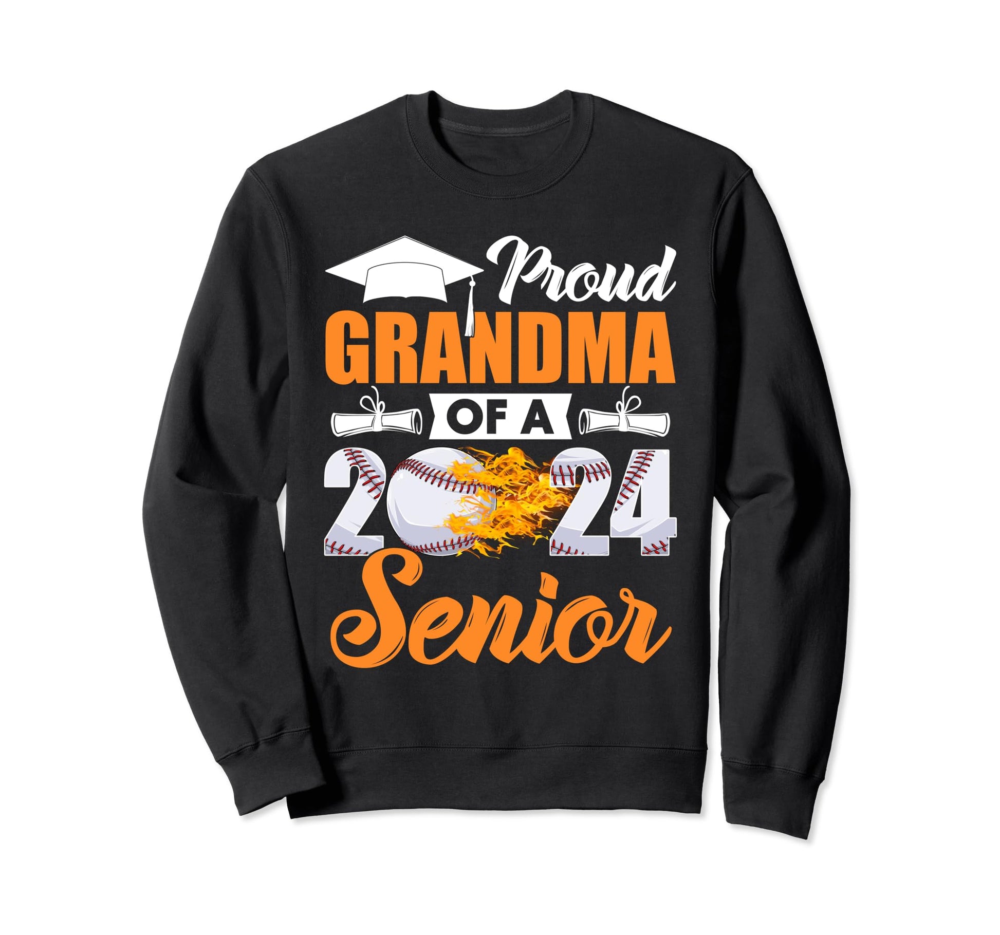 Funny Proud Grandma 2024 Senior Sweatshirt - Minimalist Print for Adults - T-Shirt, Sweatshirt, Hoodie