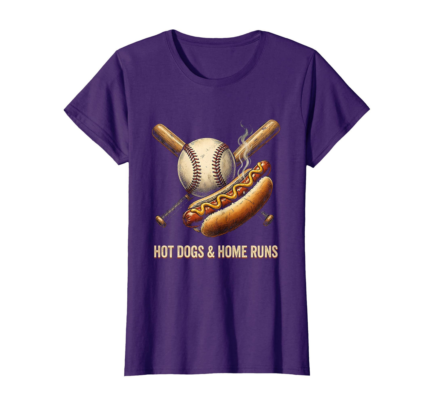 Hot Dogs And Home Runs Summer T-Shirt - Minimalist Print for Adults - T-Shirt, Sweatshirt, Hoodie