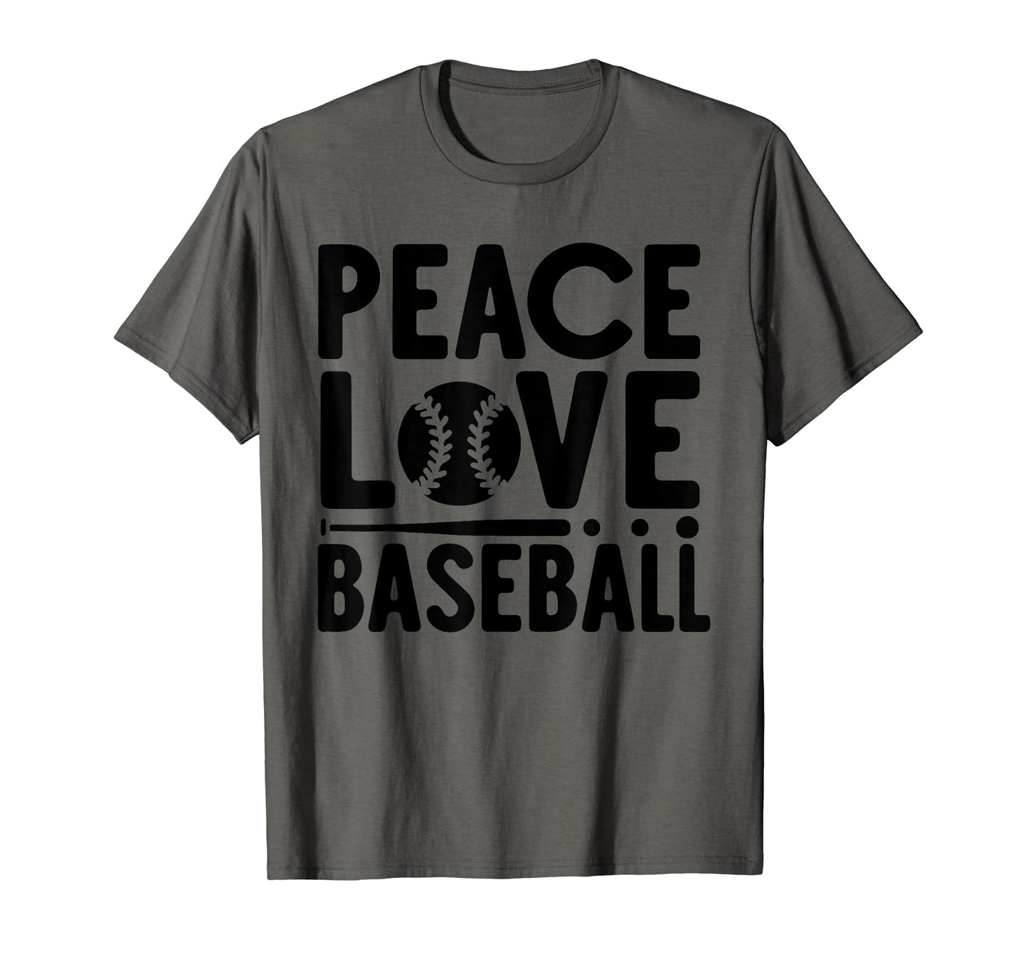 Peace Love Baseball Baseball Lovers T-Shirt - Aesthetic Graphic for Adults - T-Shirt, Sweatshirt, Hoodie