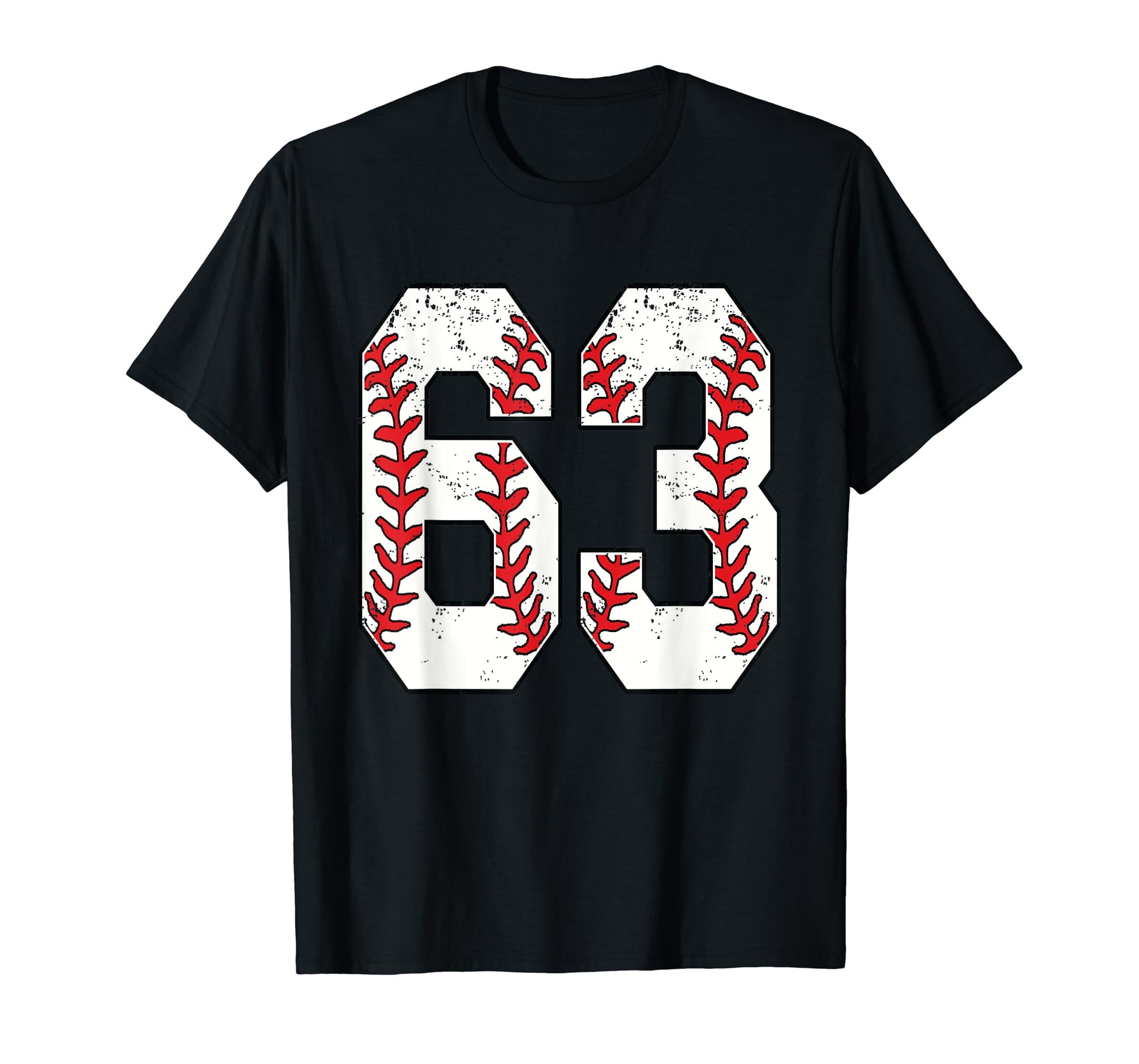 Number 63 Baseball 63 Jersey Number T-Shirt - Aesthetic Graphic for Adults - T-Shirt, Sweatshirt, Hoodie