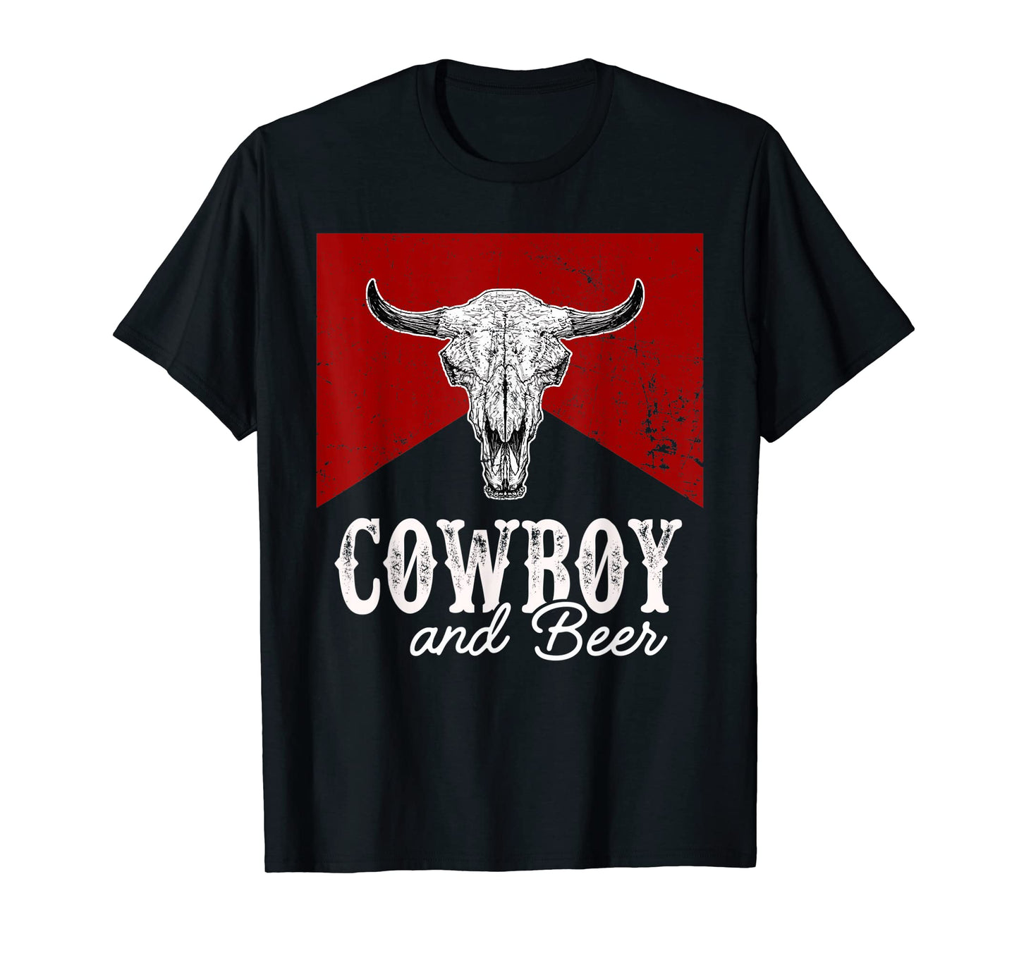 Western Life Country Bull Skull Cowboy And T-Shirt - Graphic Print Unisex - T-Shirt, Sweatshirt, Hoodie