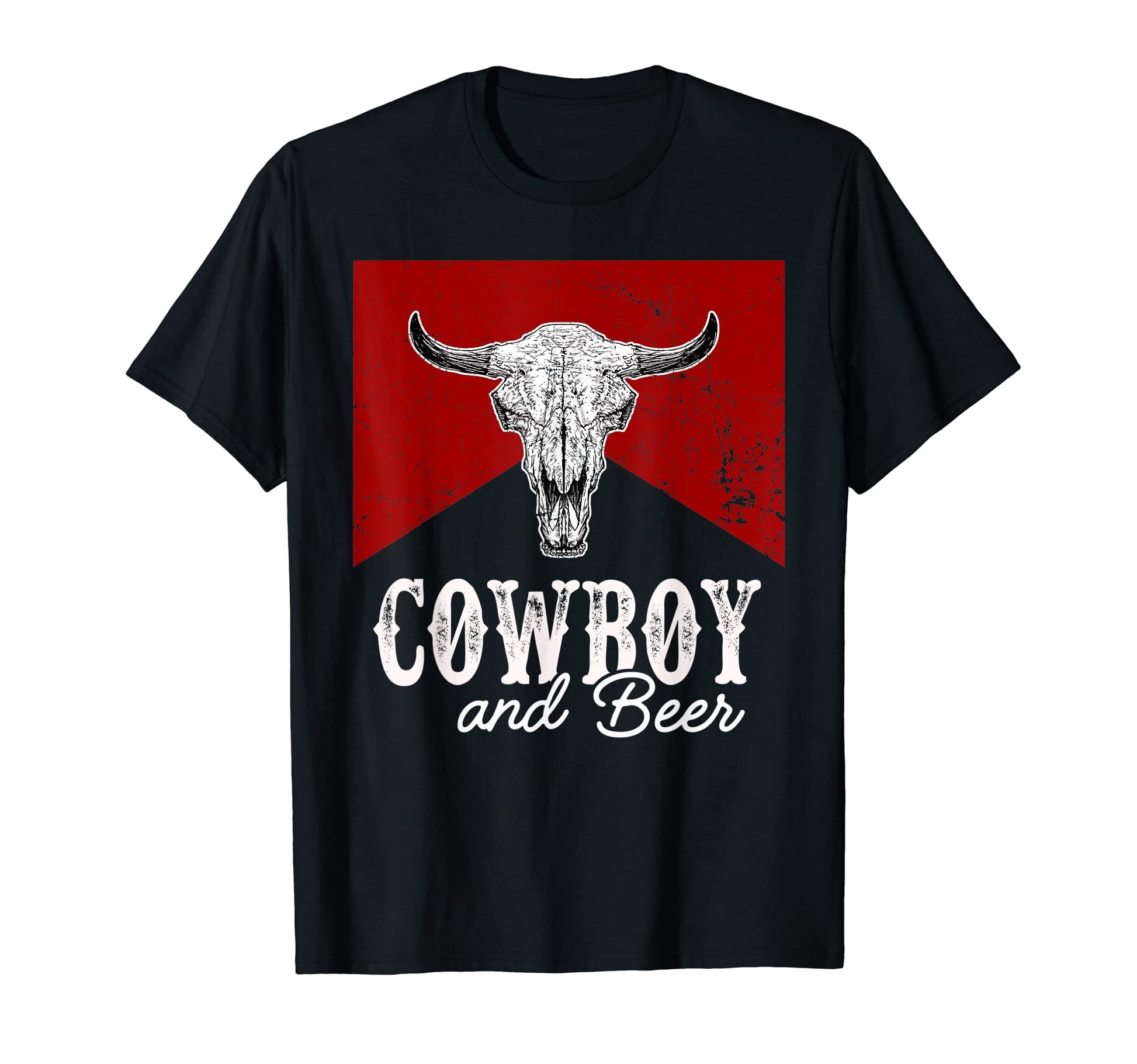 Western Life Country Bull Skull Cowboy And T-Shirt - Graphic Print Unisex - T-Shirt, Sweatshirt, Hoodie