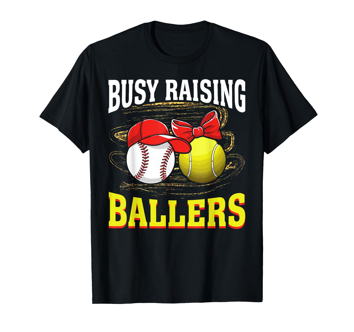 Busy Raising Ballers Baseball T-Shirt - Aesthetic Graphic for Adults - T-Shirt, Sweatshirt, Hoodie