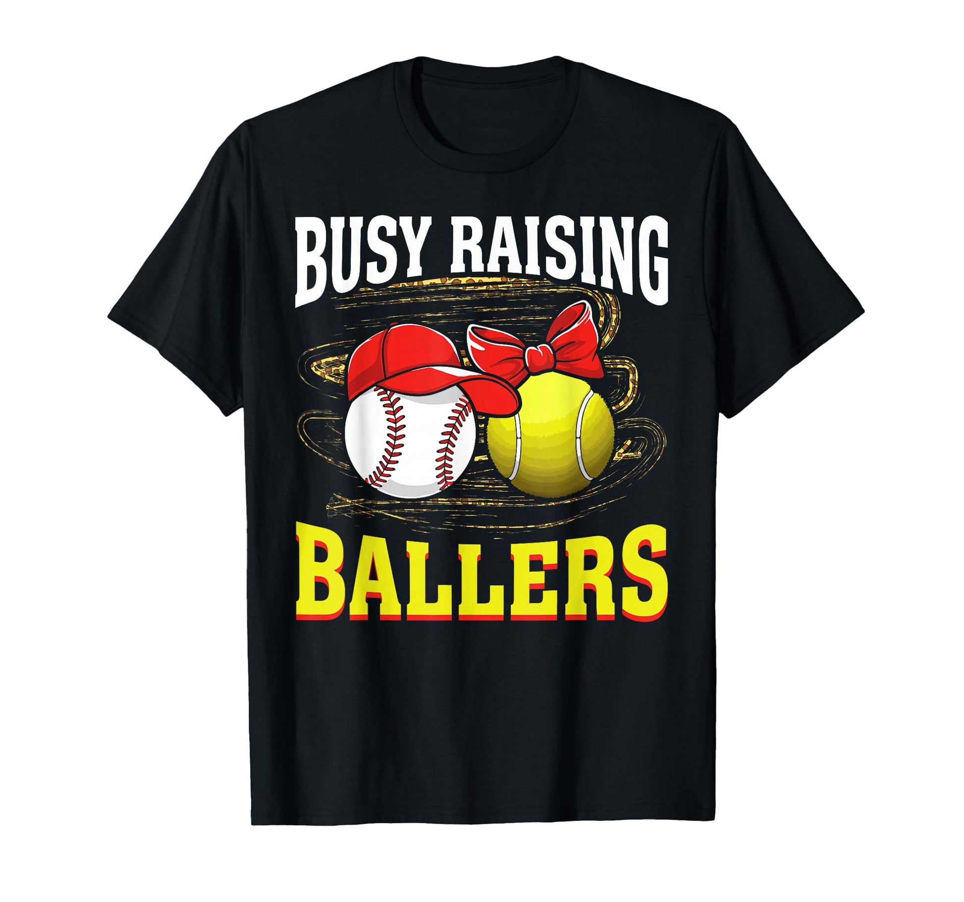 Busy Raising Ballers Baseball T-Shirt - Aesthetic Graphic for Adults - T-Shirt, Sweatshirt, Hoodie