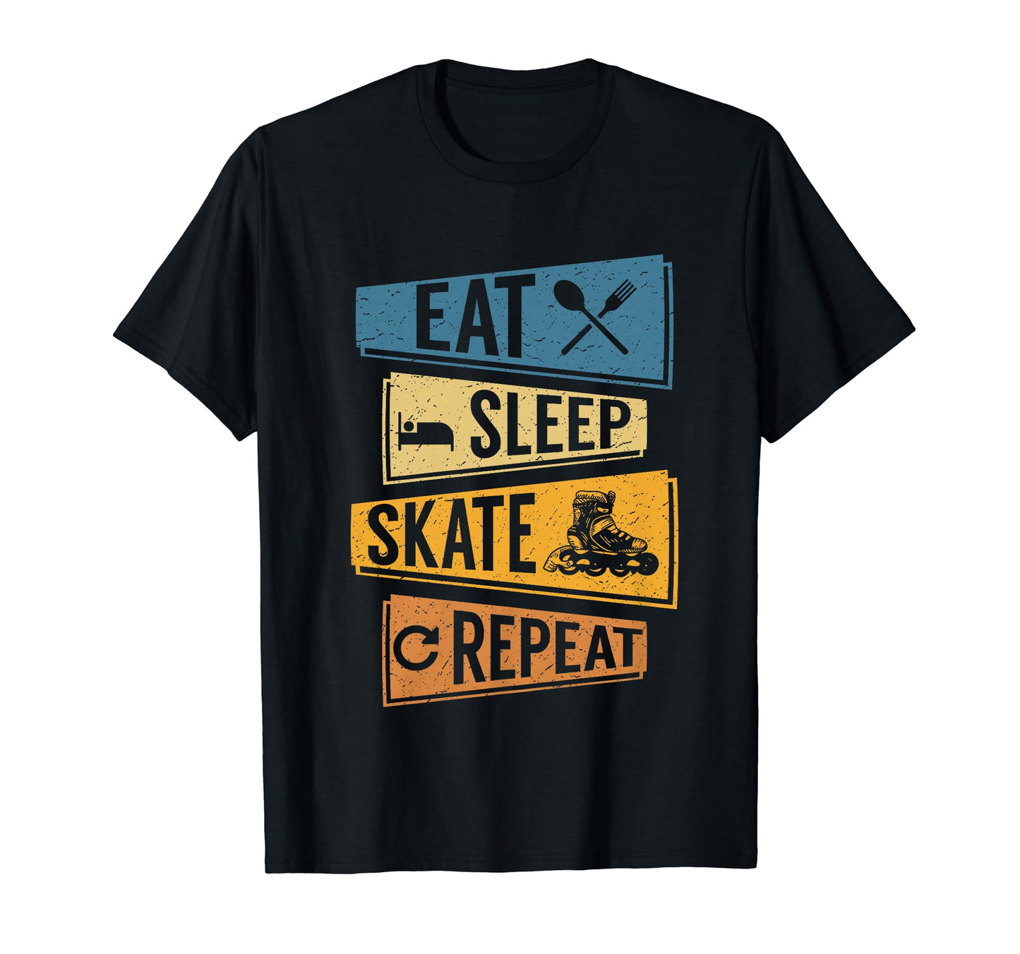 Eat Sleep Skate Repeat Funny Roller T-Shirt - Streetwear Style Unisex - T-Shirt, Sweatshirt, Hoodie