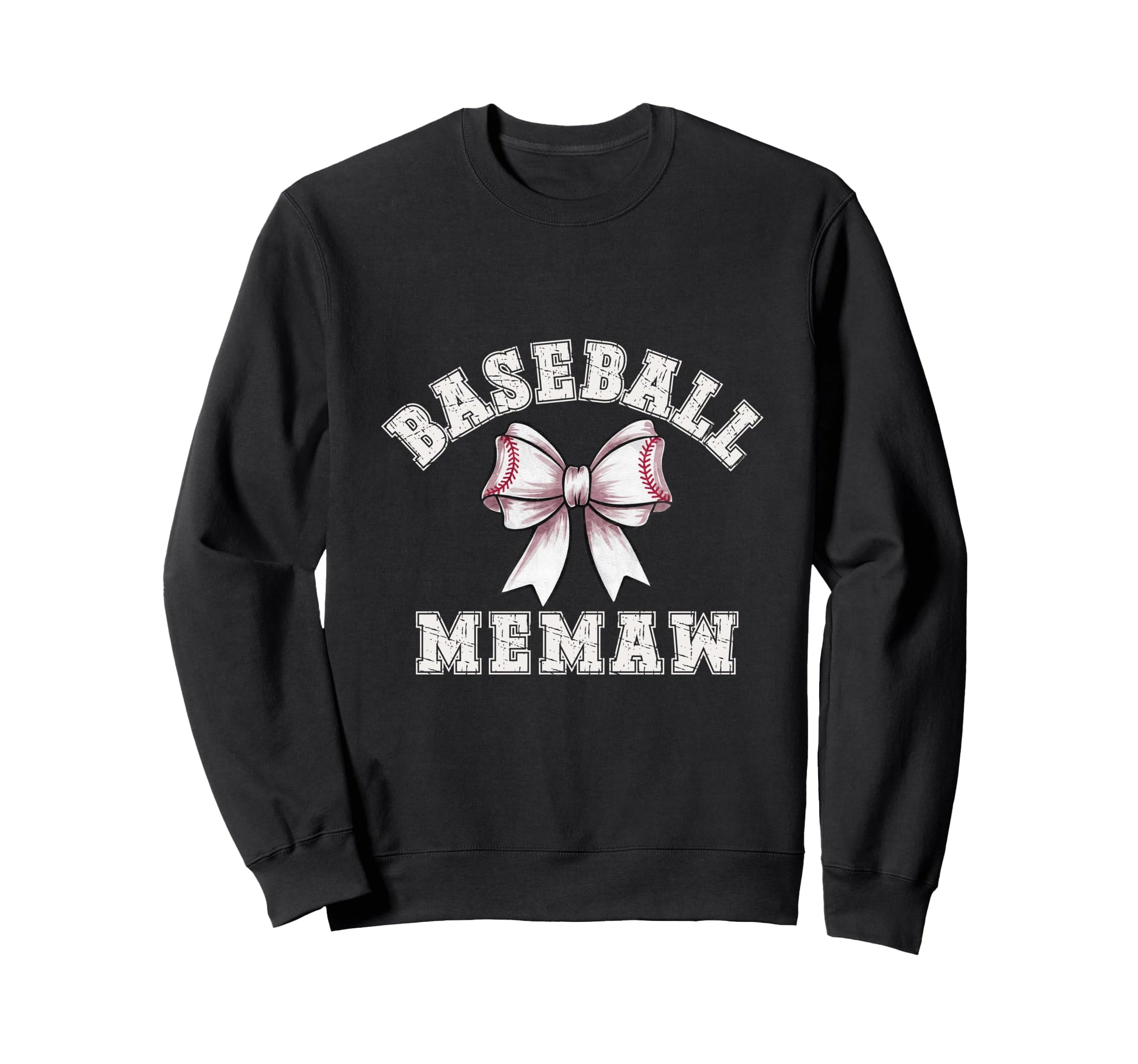 Coquette Baseball Memaw Bow Game Sweatshirt - Minimalist Print Men Women - T-Shirt, Sweatshirt, Hoodie
