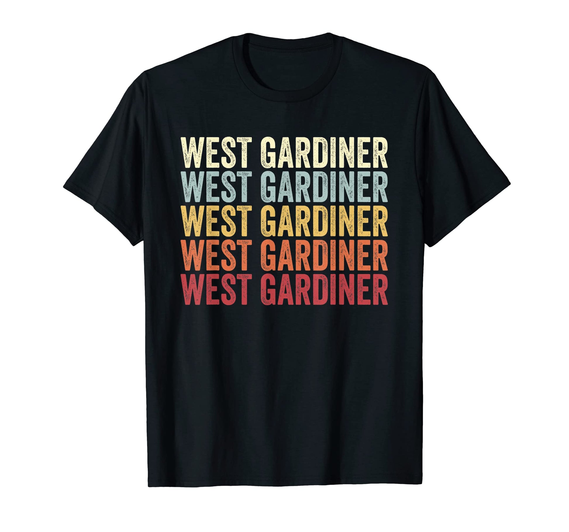 West Gardiner Maine West Gardiner Me Text T-Shirt - Graphic Print Unisex - T-Shirt, Sweatshirt, Hoodie