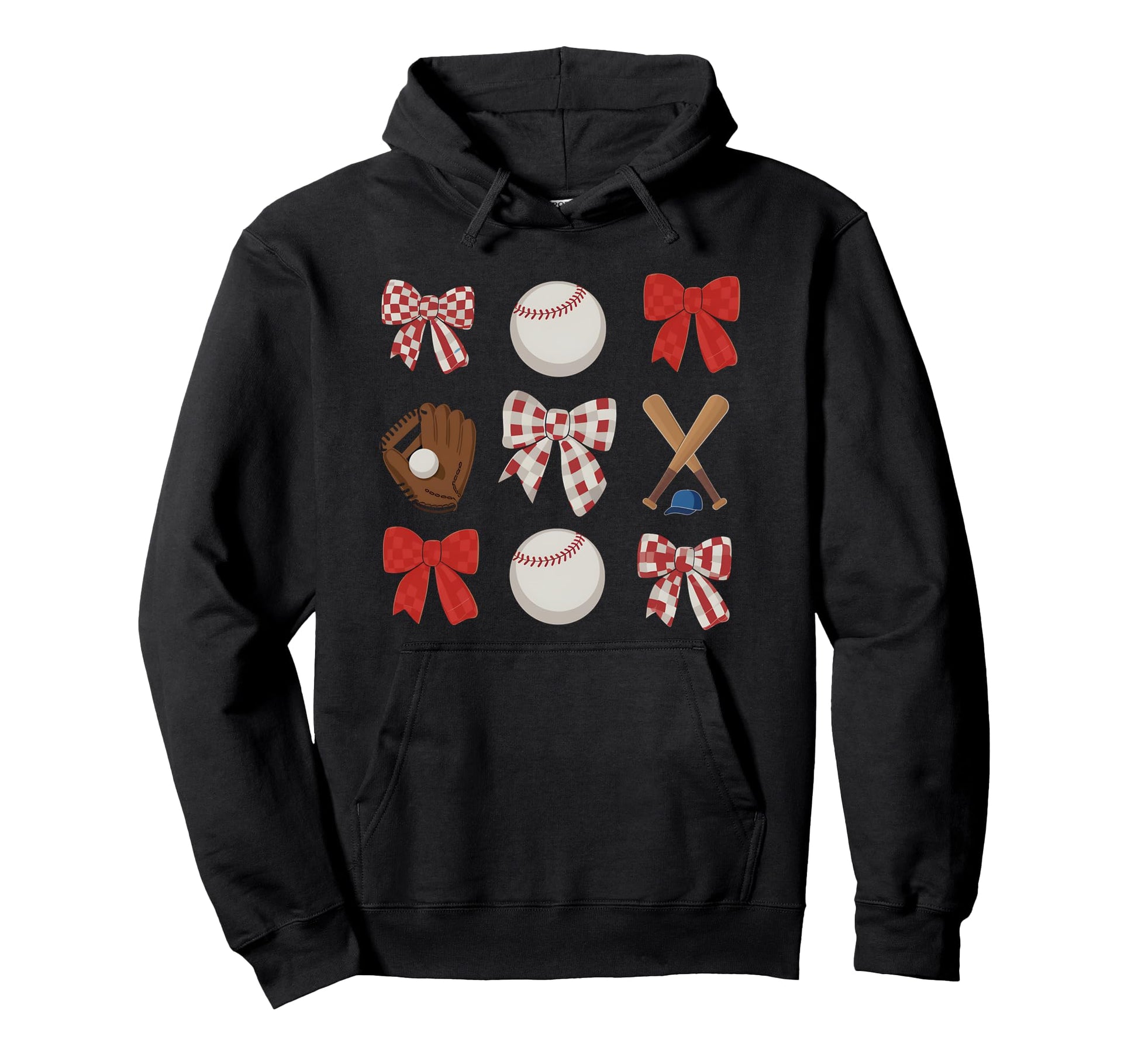 Baseball Mom Coquette Bow Mothers Day Hoodie - Trendy Graphic Unisex - T-Shirt, Sweatshirt, Hoodie