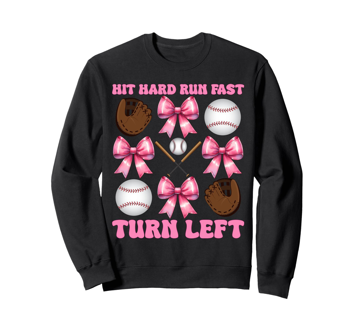 Baseball Player Mom Coquette Bow Sweatshirt - Fun Novelty Design Men Women - T-Shirt, Sweatshirt, Hoodie