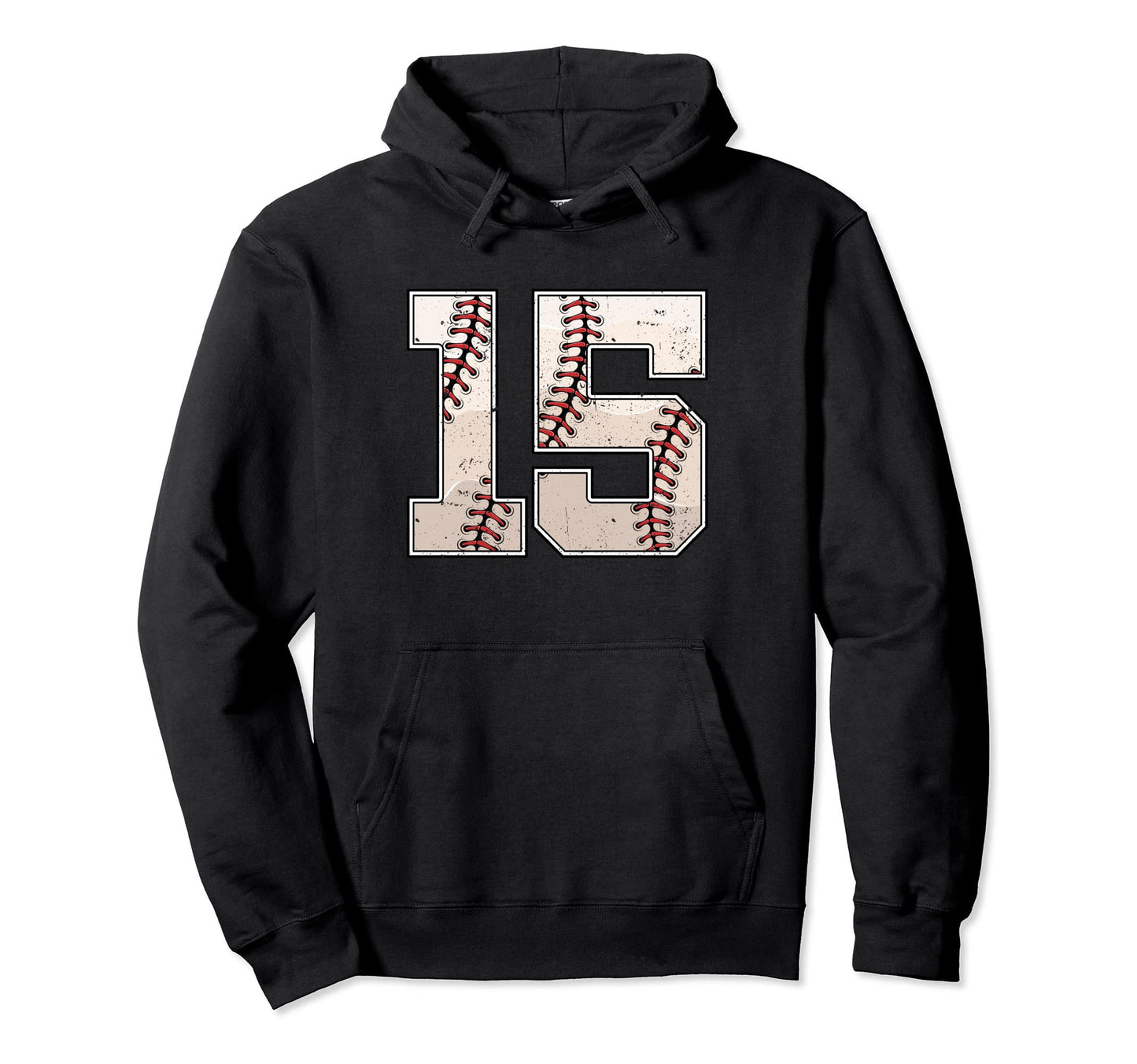 Baseball Birthday Fifteen 15 Years Old Hoodie - Streetwear Style Men Women - T-Shirt, Sweatshirt, Hoodie