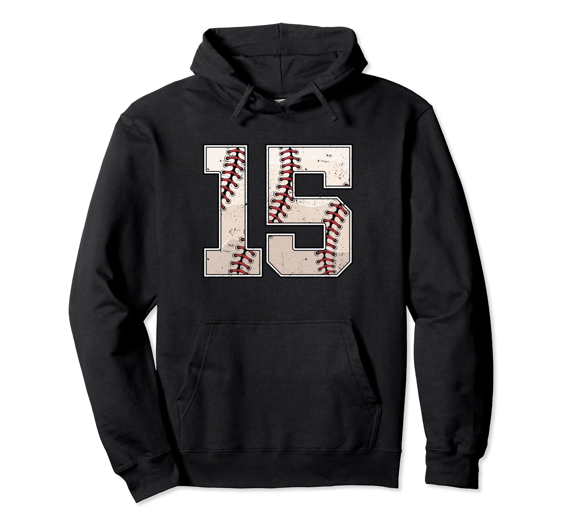 Baseball Birthday Fifteen 15 Years Old Hoodie - Streetwear Style Men Women - T-Shirt, Sweatshirt, Hoodie