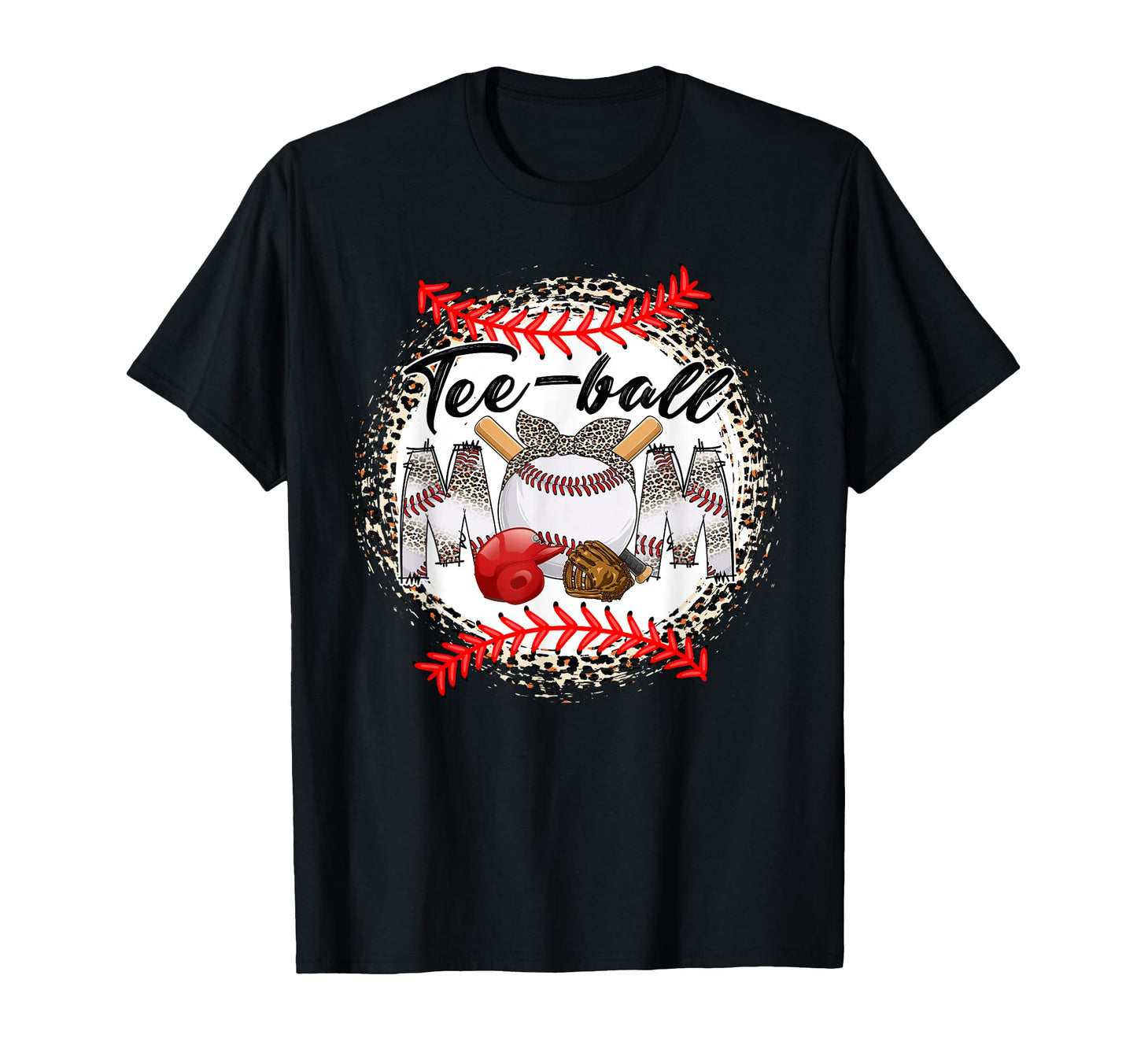 Funny Ball Mom Baseball Mom Leopard T-Shirt - Unique Graphic Men Women - T-Shirt, Sweatshirt, Hoodie