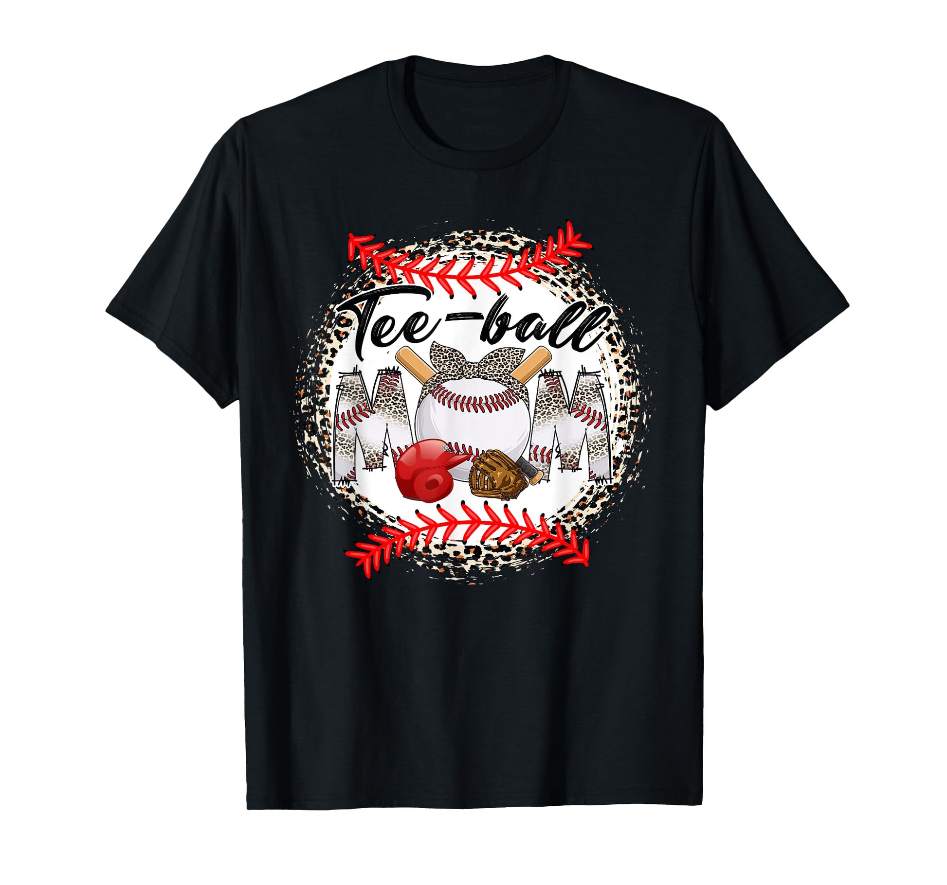 Funny Ball Mom Baseball Mom Leopard T-Shirt - Unique Graphic Men Women - T-Shirt, Sweatshirt, Hoodie