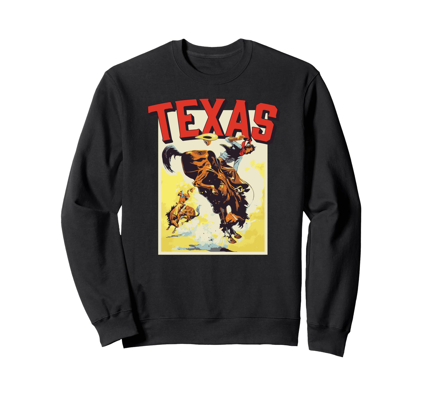 Texas Rodeo Travel Postcard Cowboy Sweatshirt - Streetwear Style Unisex - T-Shirt, Sweatshirt, Hoodie