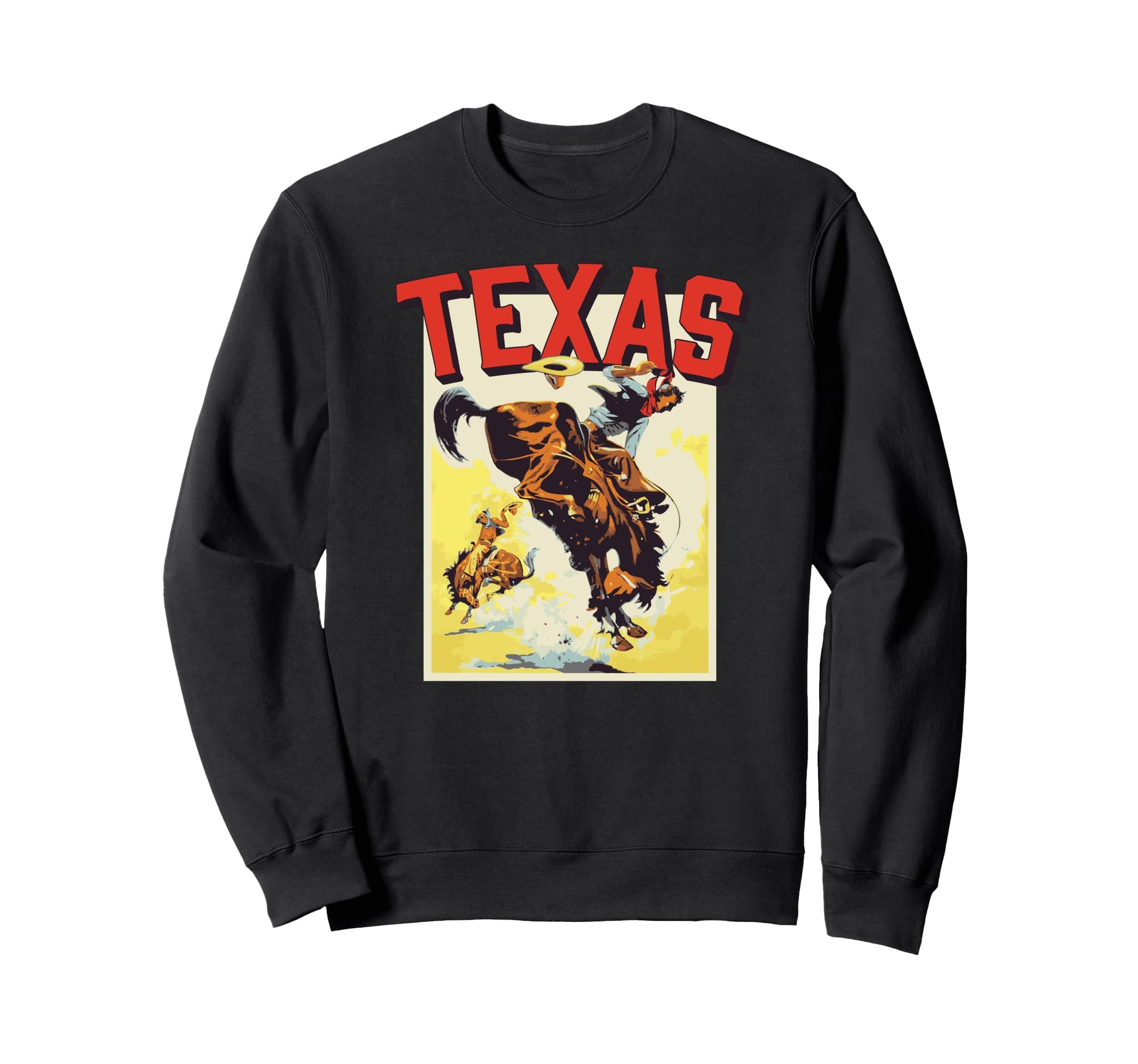 Texas Rodeo Travel Postcard Cowboy Sweatshirt - Streetwear Style Unisex - T-Shirt, Sweatshirt, Hoodie