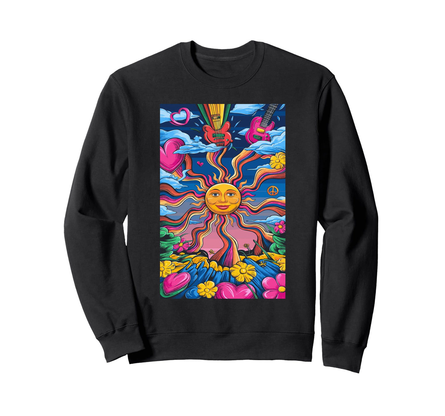 Sunflower Harmony Peaceful Bliss Sweatshirt - Minimalist Print Men Women - T-Shirt, Sweatshirt, Hoodie