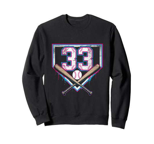 Baseball Home Ice Cream 33Th Sweatshirt - Custom Art Print for Adults - T-Shirt, Sweatshirt, Hoodie